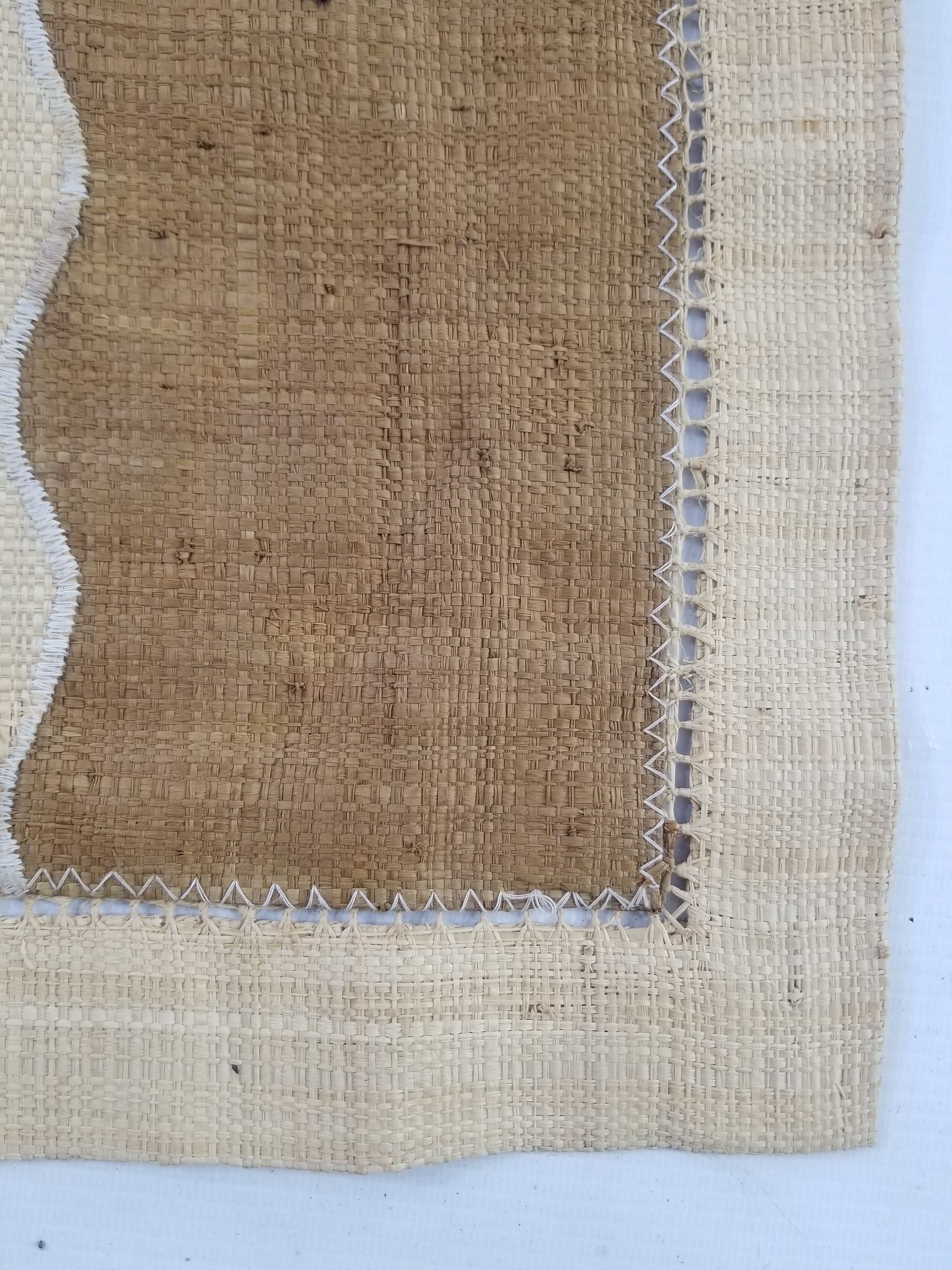 Vintage Rustic Patchwork Natural Fiber Placemat / Wall Decor 45x32cm
