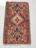Antique Traditional Handmade Kazakh Wool Multicolor Rug 95x57cm