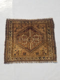 Antique Traditional Handmade Oriental Wool Multicolor Rug 77x62cm
