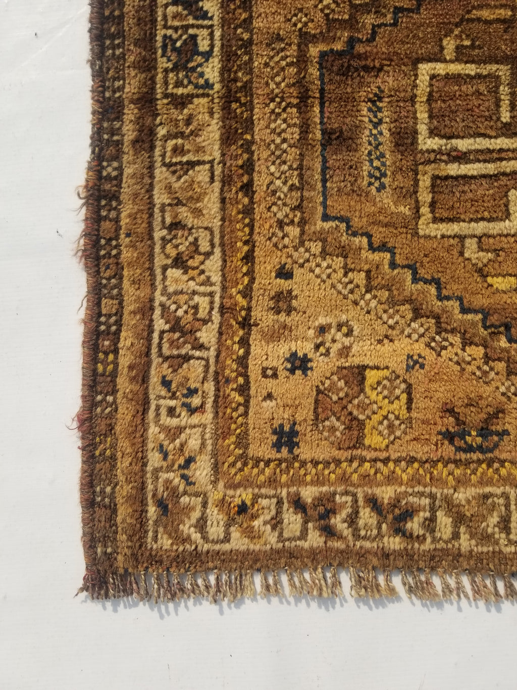 Antique Traditional Handmade Oriental Wool Multicolor Rug 77x62cm