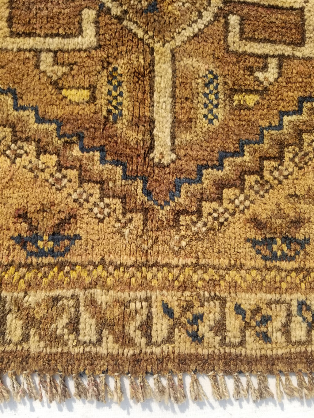 Antique Traditional Handmade Oriental Wool Multicolor Rug 77x62cm