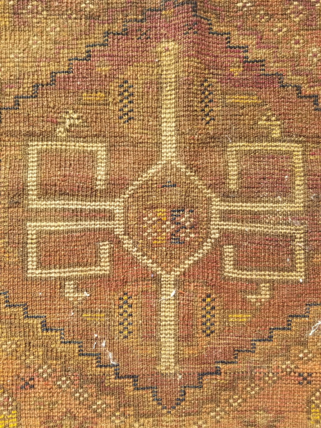Antique Traditional Handmade Oriental Wool Multicolor Rug 77x62cm
