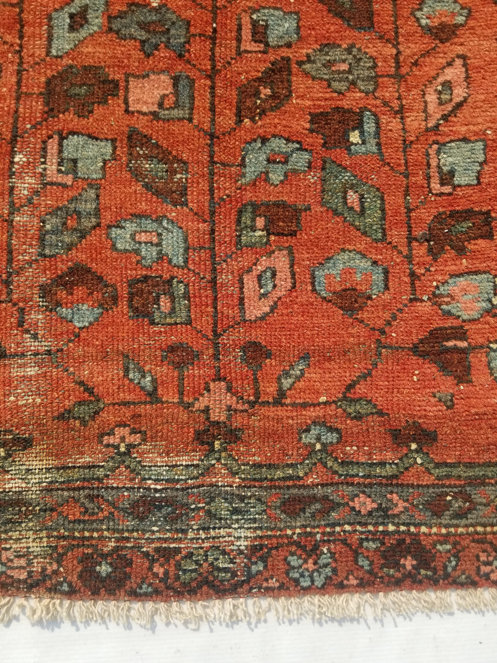Distressed Antique Traditional Handmade Turkoman Wool Multicolor Rug 173x99cm