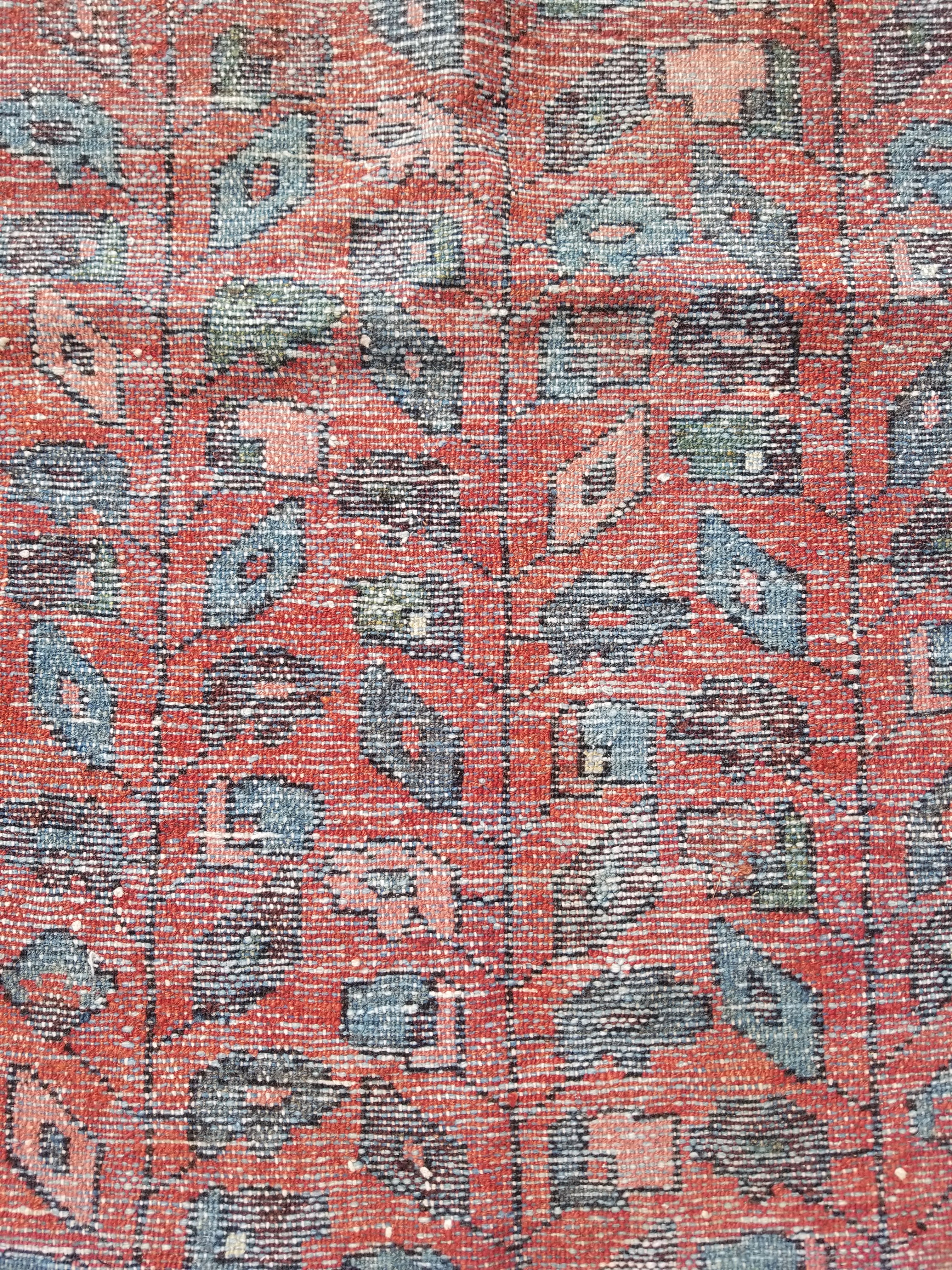 Distressed Antique Traditional Handmade Turkoman Wool Multicolor Rug 173x99cm
