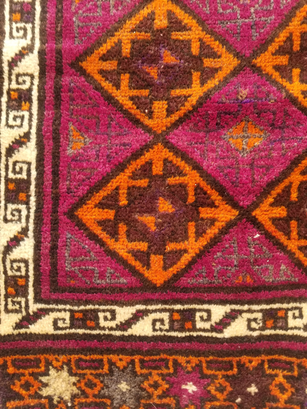 Distressed Antique Traditional Handmade Afghan Wool Multicolor Rug 146x100cm