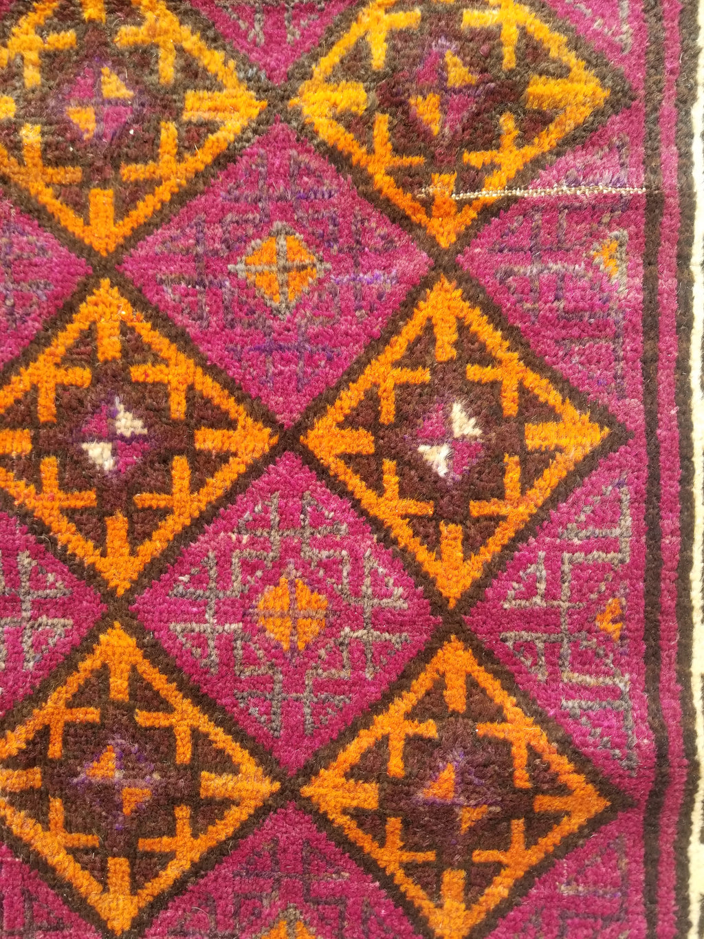 Distressed Antique Traditional Handmade Afghan Wool Multicolor Rug 146x100cm