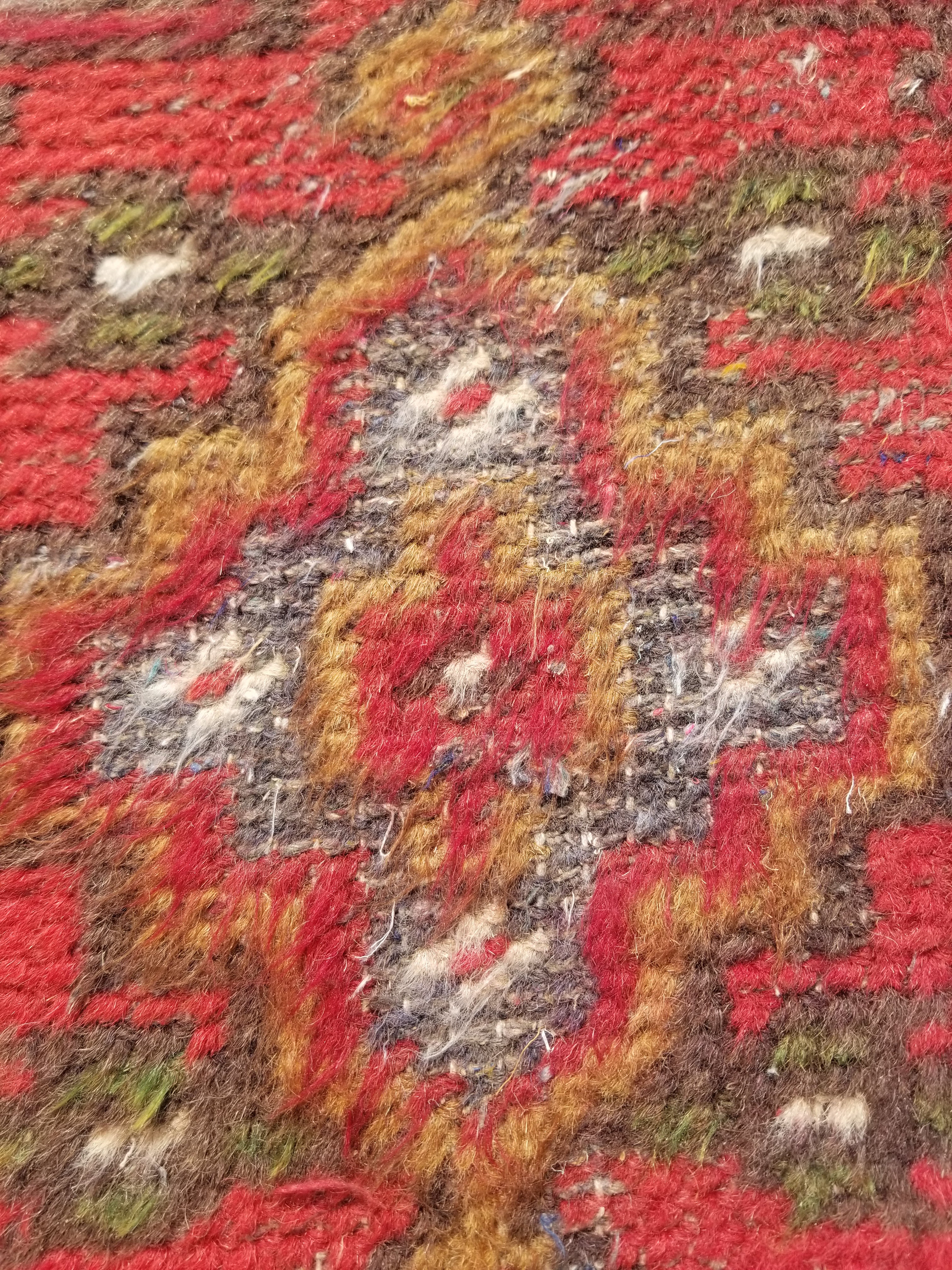 Antique Traditional Handmade Oriental Wool Multicolor Rug 51x38cm