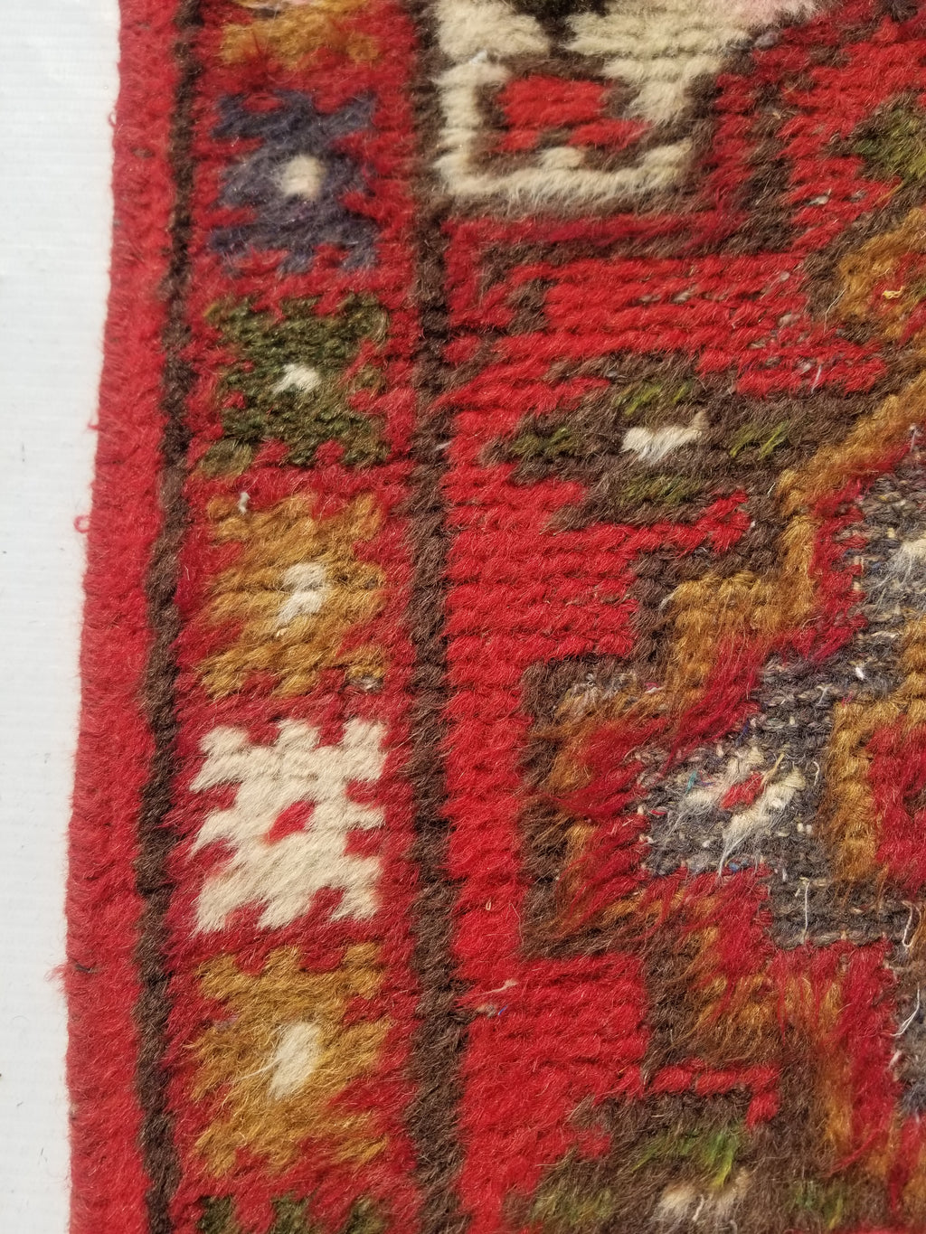 Antique Traditional Handmade Oriental Wool Multicolor Rug 51x38cm