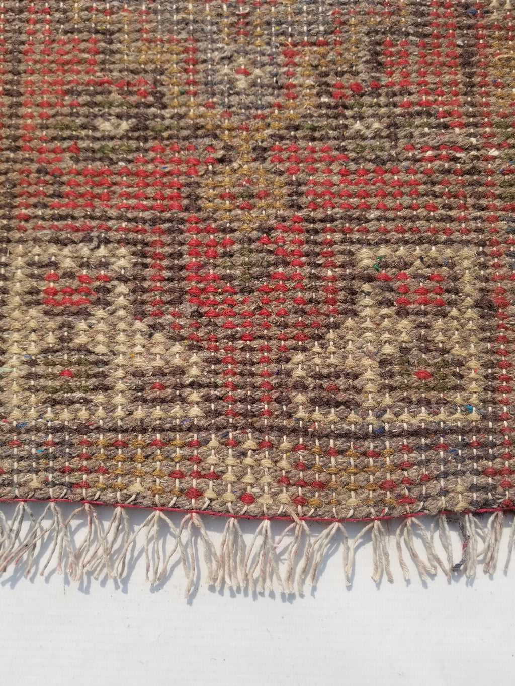 Antique Traditional Handmade Oriental Wool Multicolor Rug 51x38cm