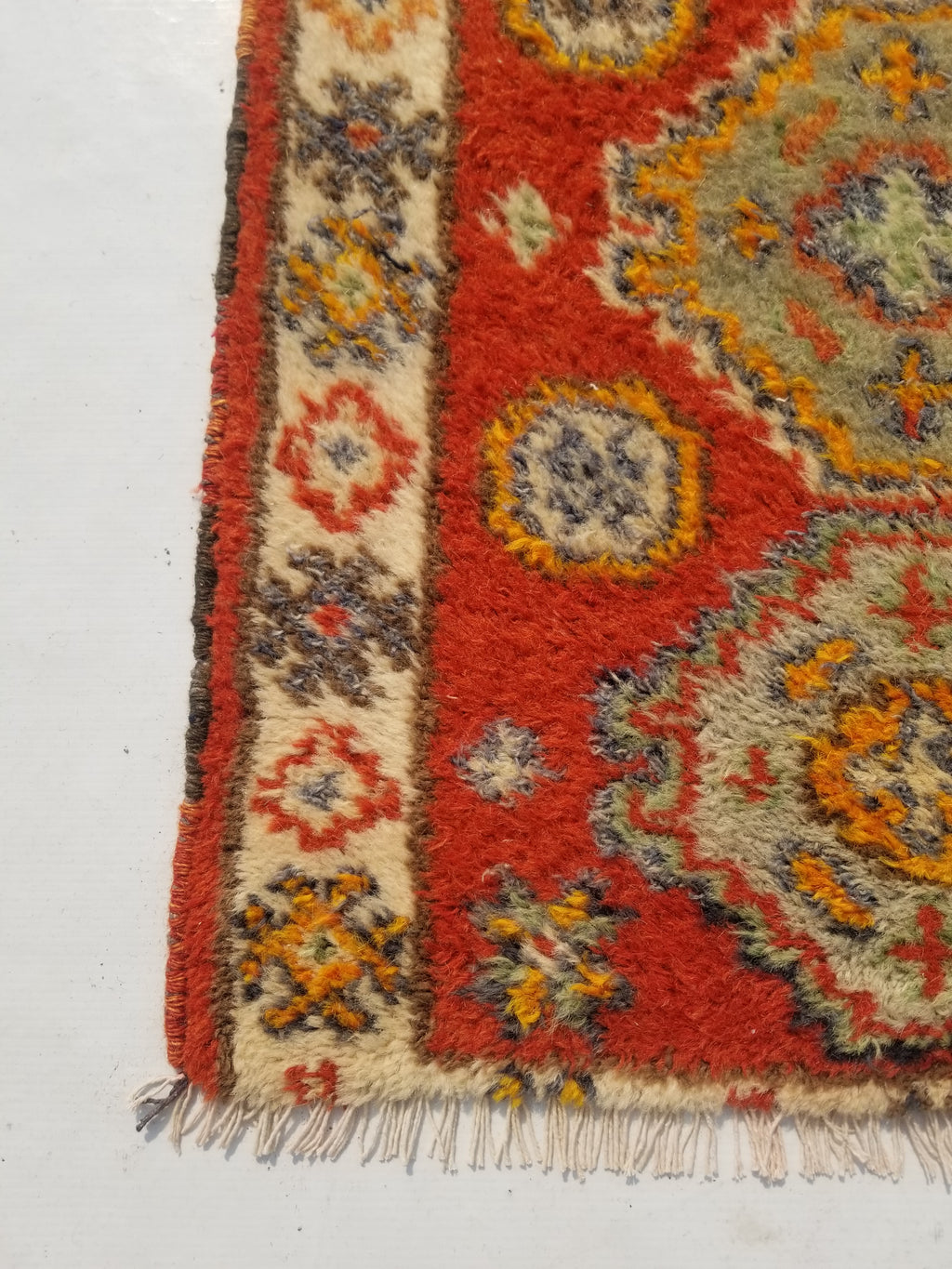 Antique Traditional Handmade Oriental Wool Multicolor Rug 51x38cm