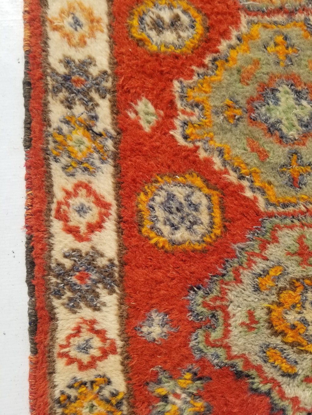 Antique Traditional Handmade Oriental Wool Multicolor Rug 51x38cm