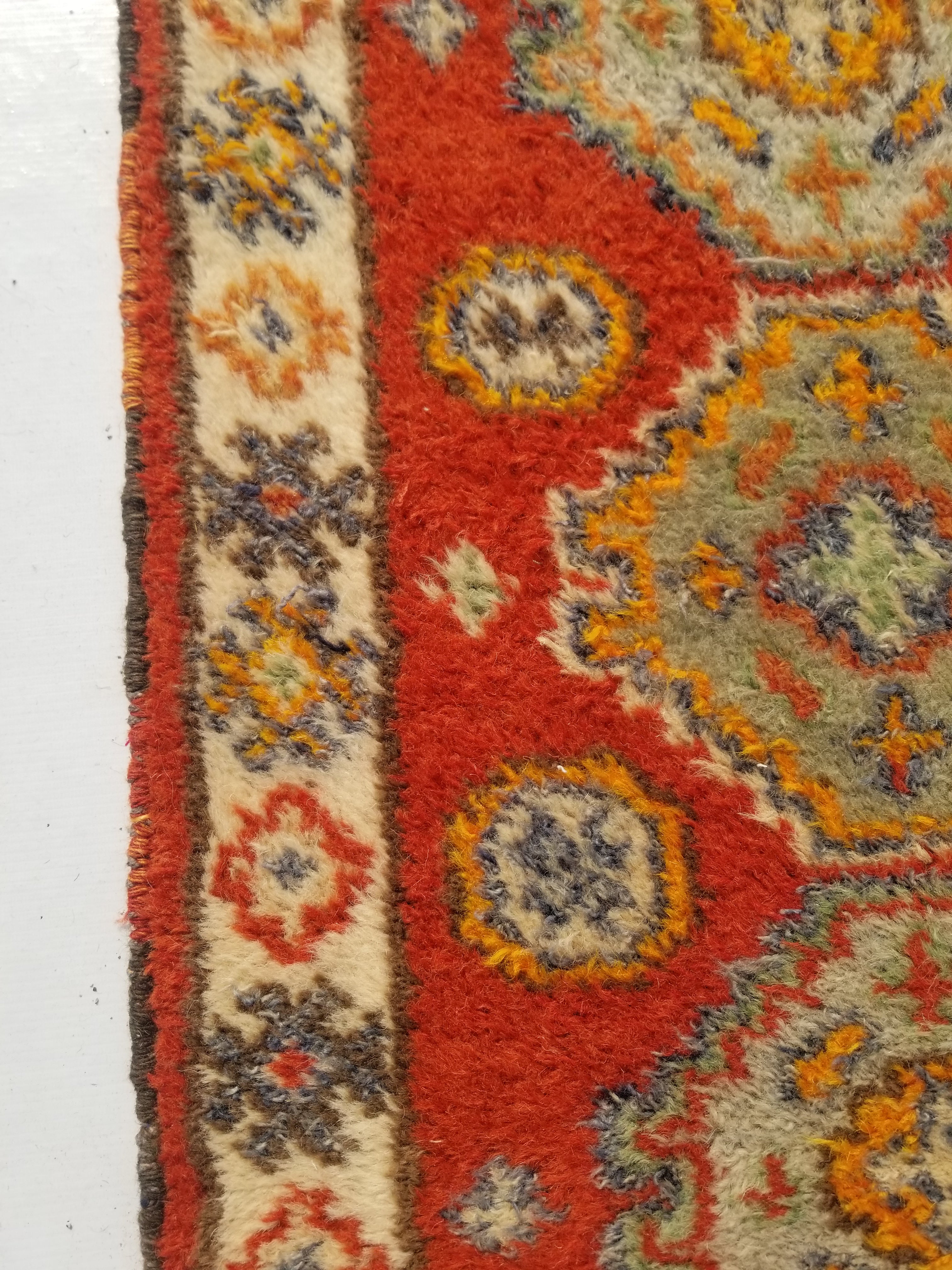 Antique Traditional Handmade Oriental Wool Multicolor Rug 51x38cm