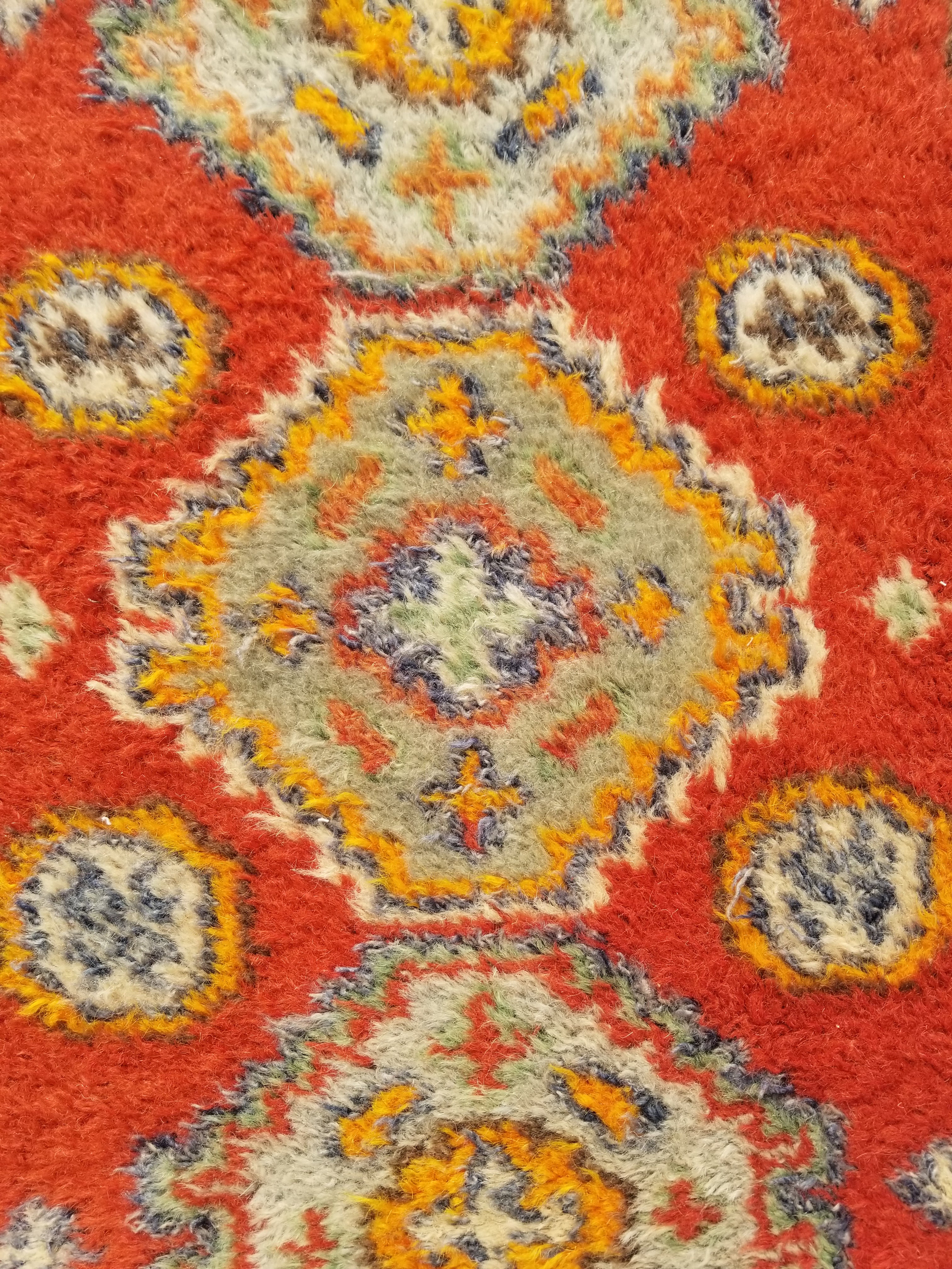 Antique Traditional Handmade Oriental Wool Multicolor Rug 51x38cm
