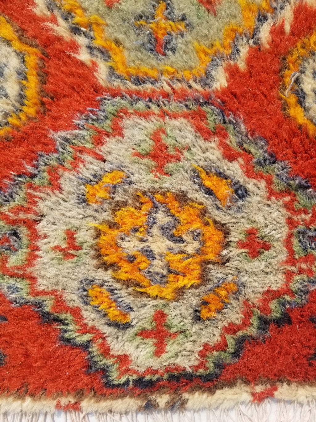 Antique Traditional Handmade Oriental Wool Multicolor Rug 51x38cm