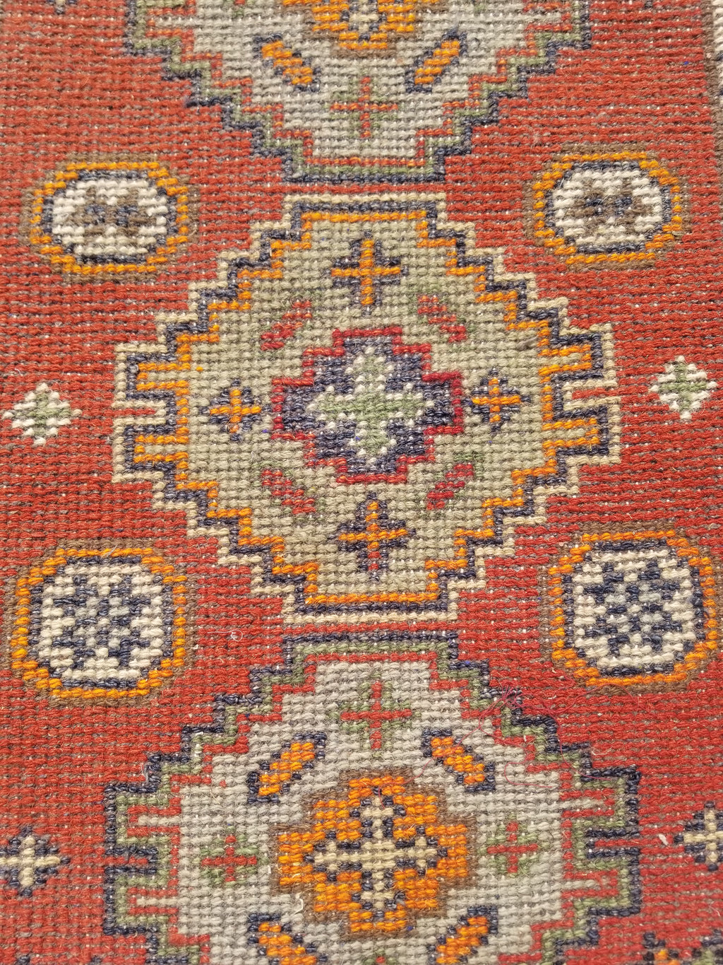 Antique Traditional Handmade Oriental Wool Multicolor Rug 51x38cm