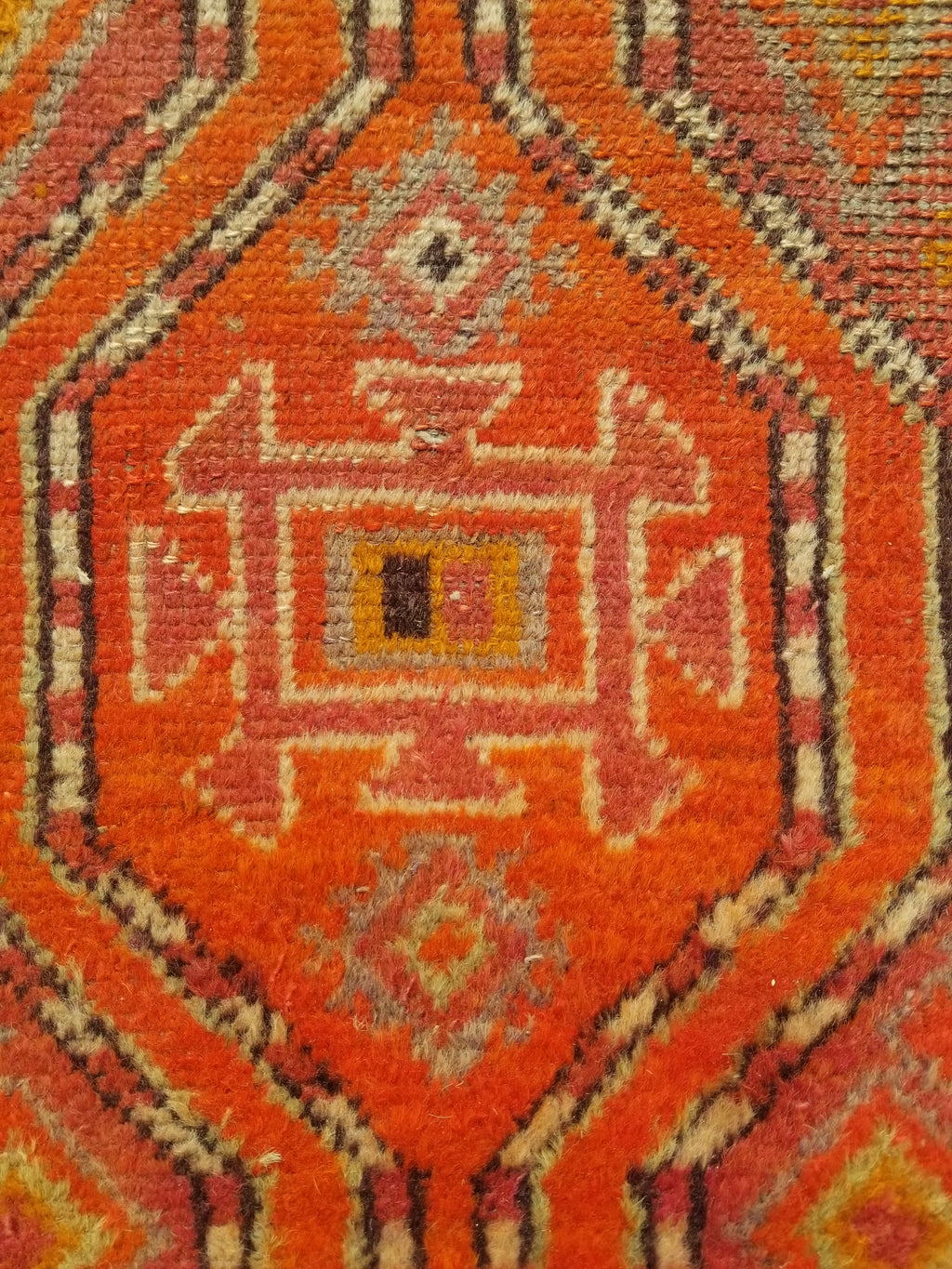 Antique Traditional Handmade Turkish Wool Multicolor Rug 88x54cm