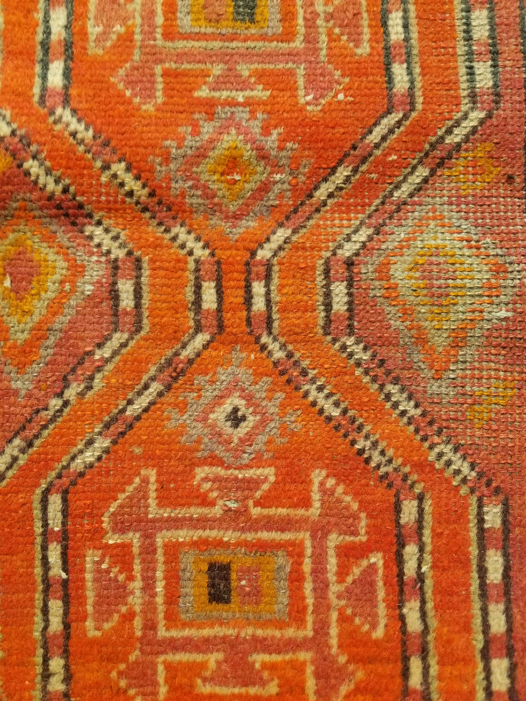 Antique Traditional Handmade Turkish Wool Multicolor Rug 88x54cm