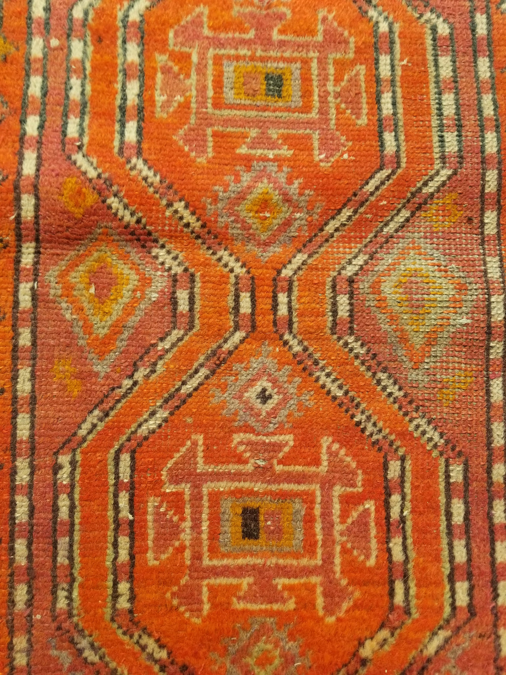 Antique Traditional Handmade Turkish Wool Multicolor Rug 88x54cm