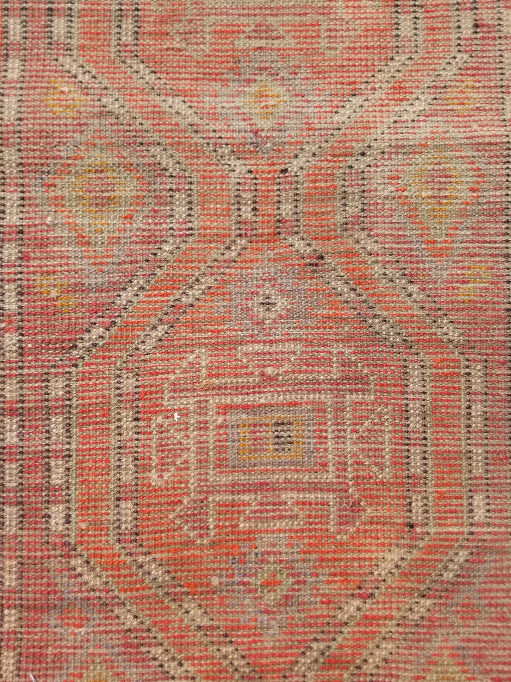 Antique Traditional Handmade Turkish Wool Multicolor Rug 88x54cm
