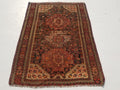 Distressed Antique Traditional Handmade Zanjan Wool Multicolor Rug 174x131cm