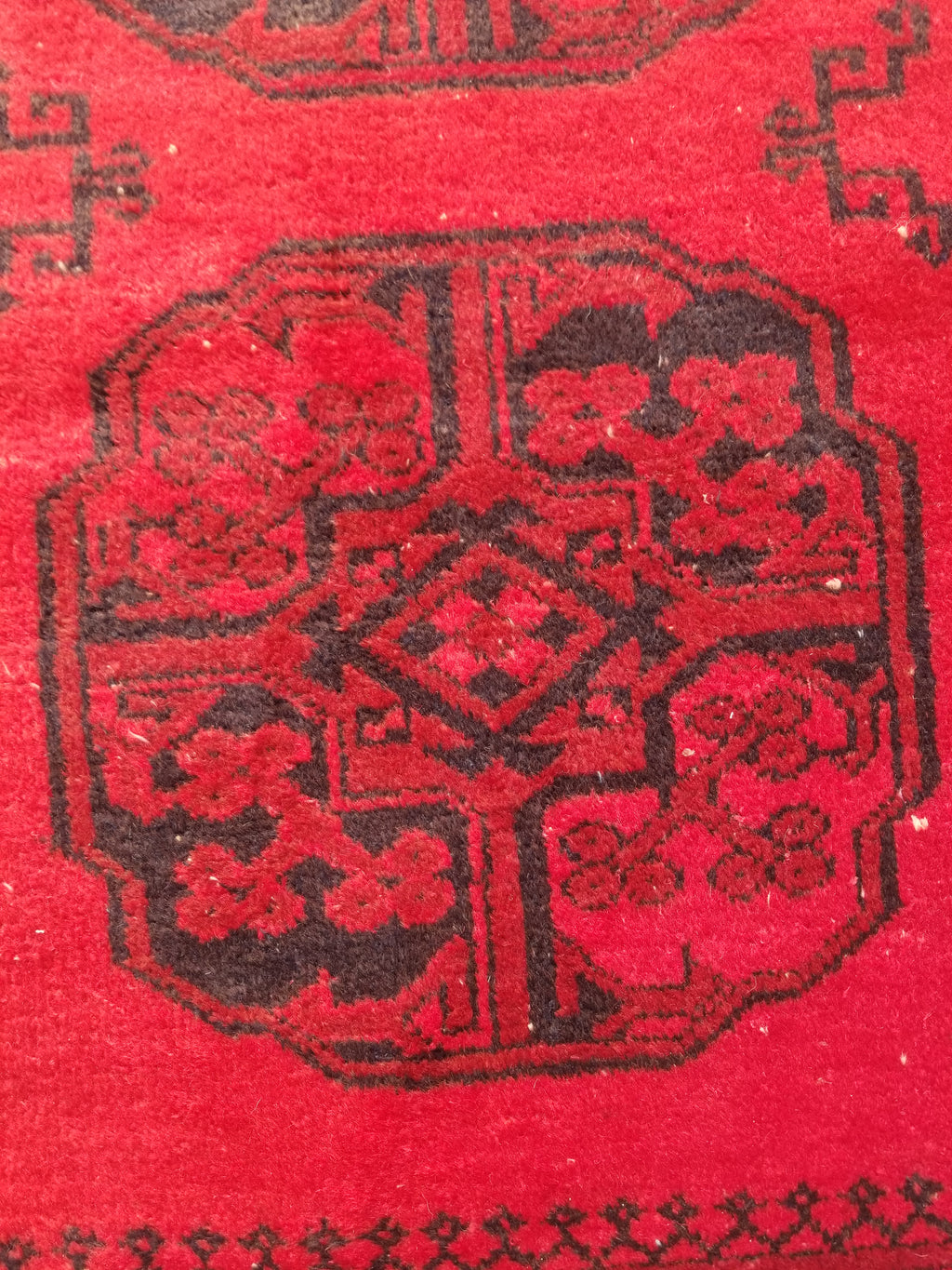 Antique Traditional Handmade Afghan Wool Multicolor Rug 187x101cm