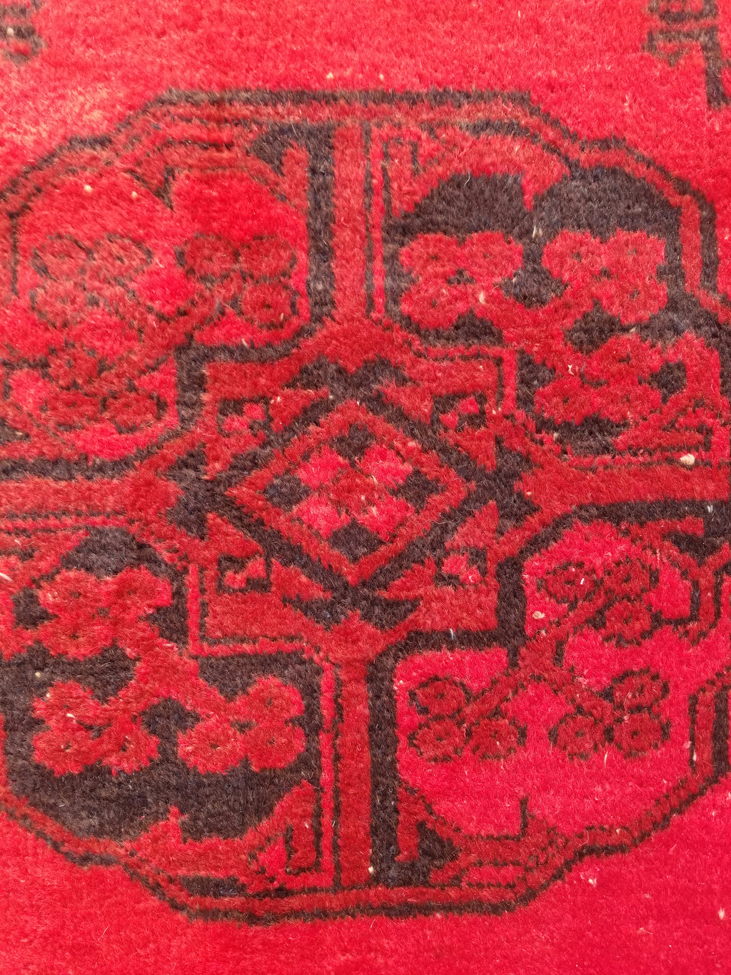 Antique Traditional Handmade Afghan Wool Multicolor Rug 187x101cm