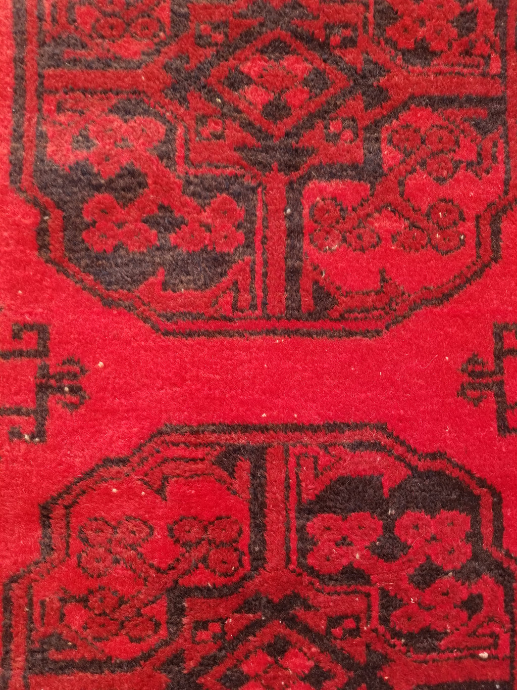 Antique Traditional Handmade Afghan Wool Multicolor Rug 187x101cm