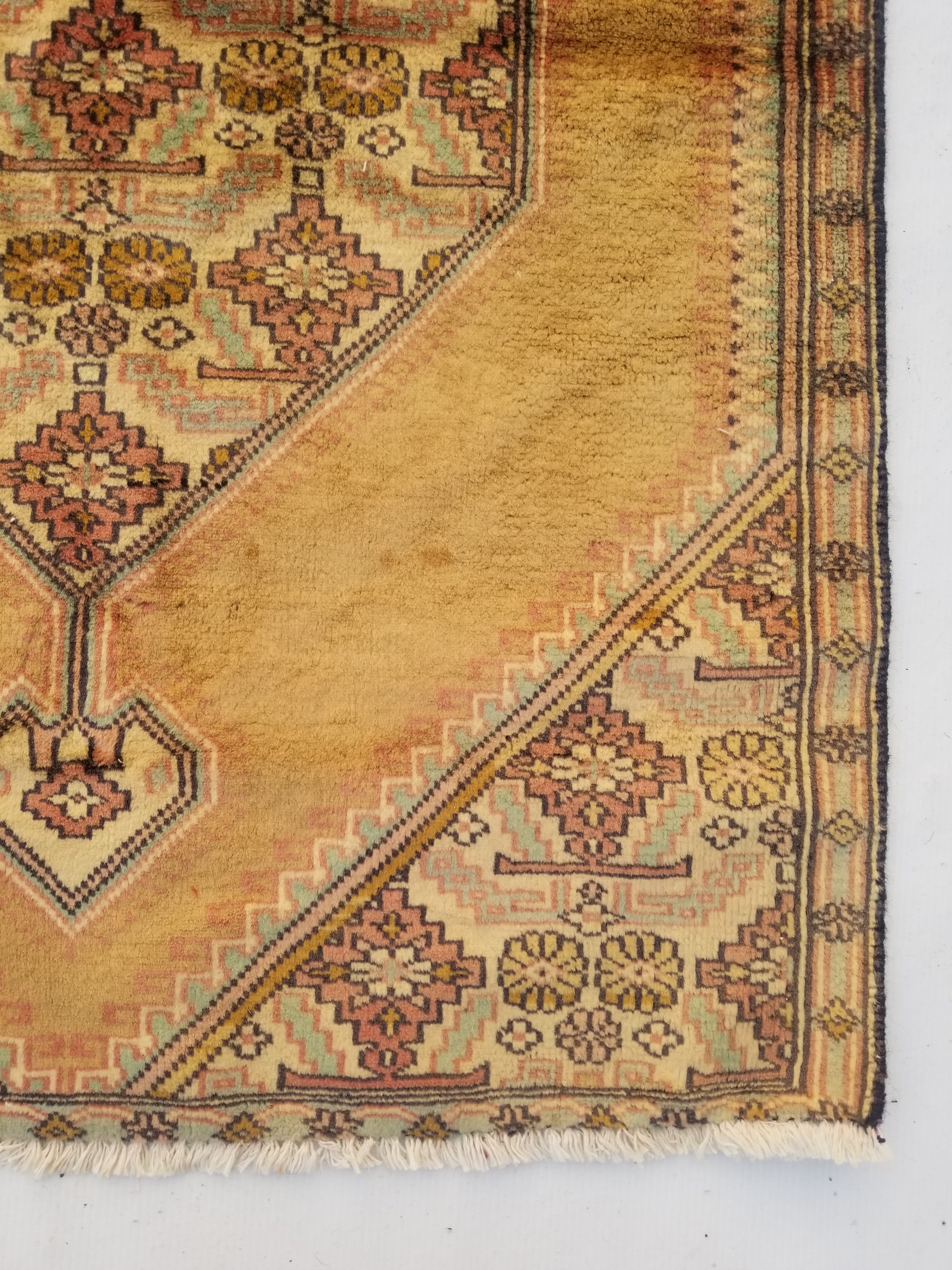 Distressed Antique Traditional Handmade Turkish Wool Multicolor Rug 120x77cm
