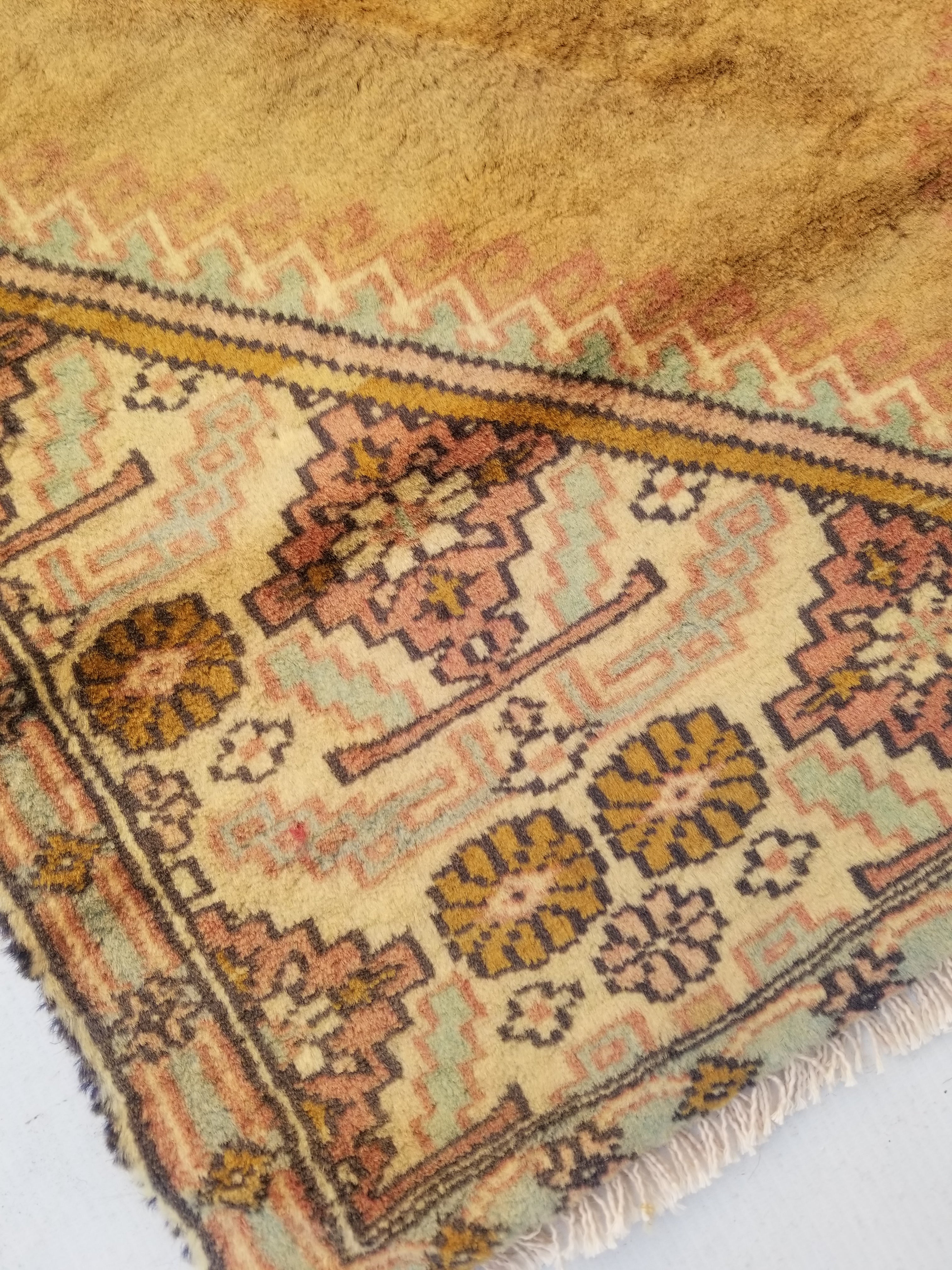 Distressed Antique Traditional Handmade Turkish Wool Multicolor Rug 120x77cm