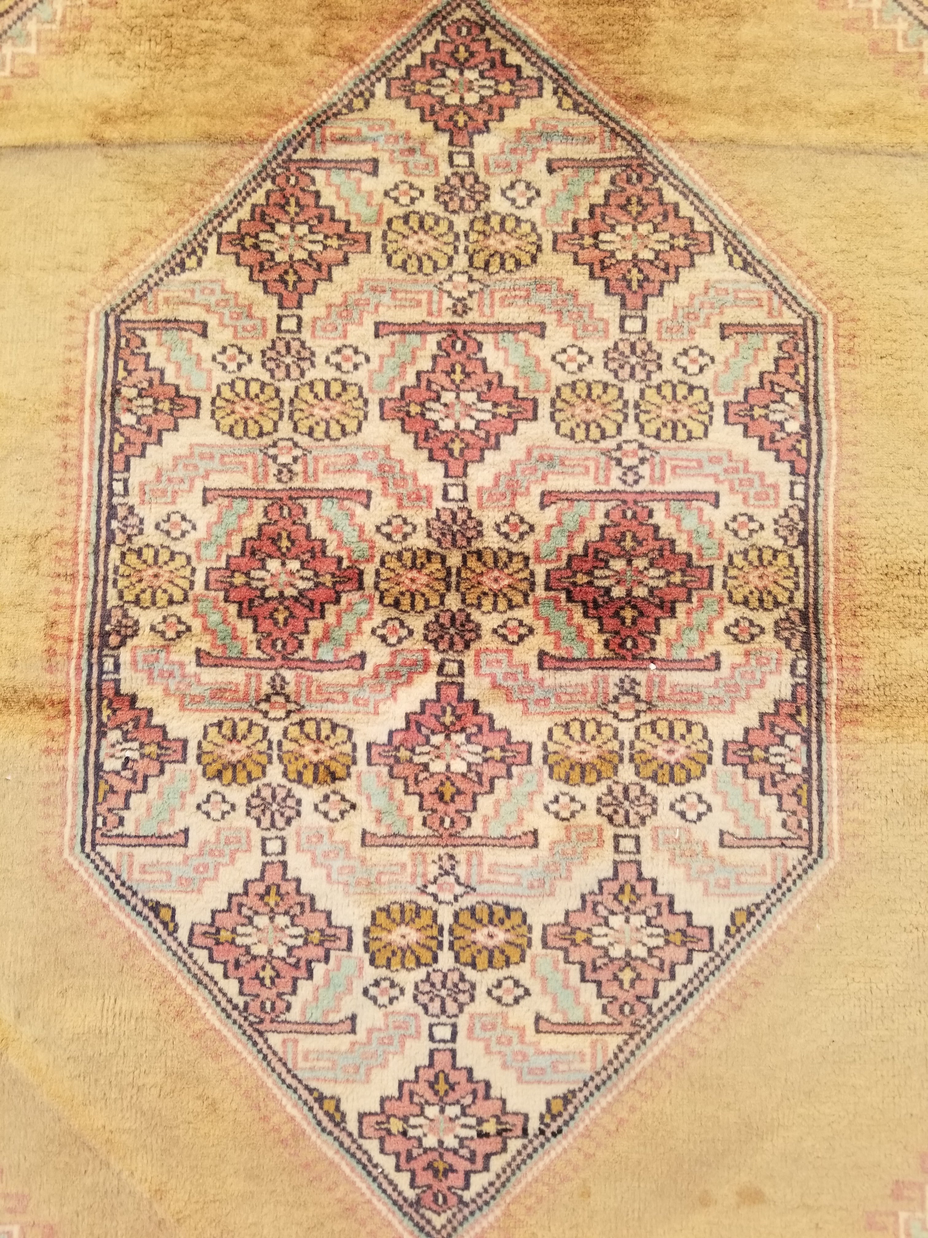 Distressed Antique Traditional Handmade Turkish Wool Multicolor Rug 120x77cm