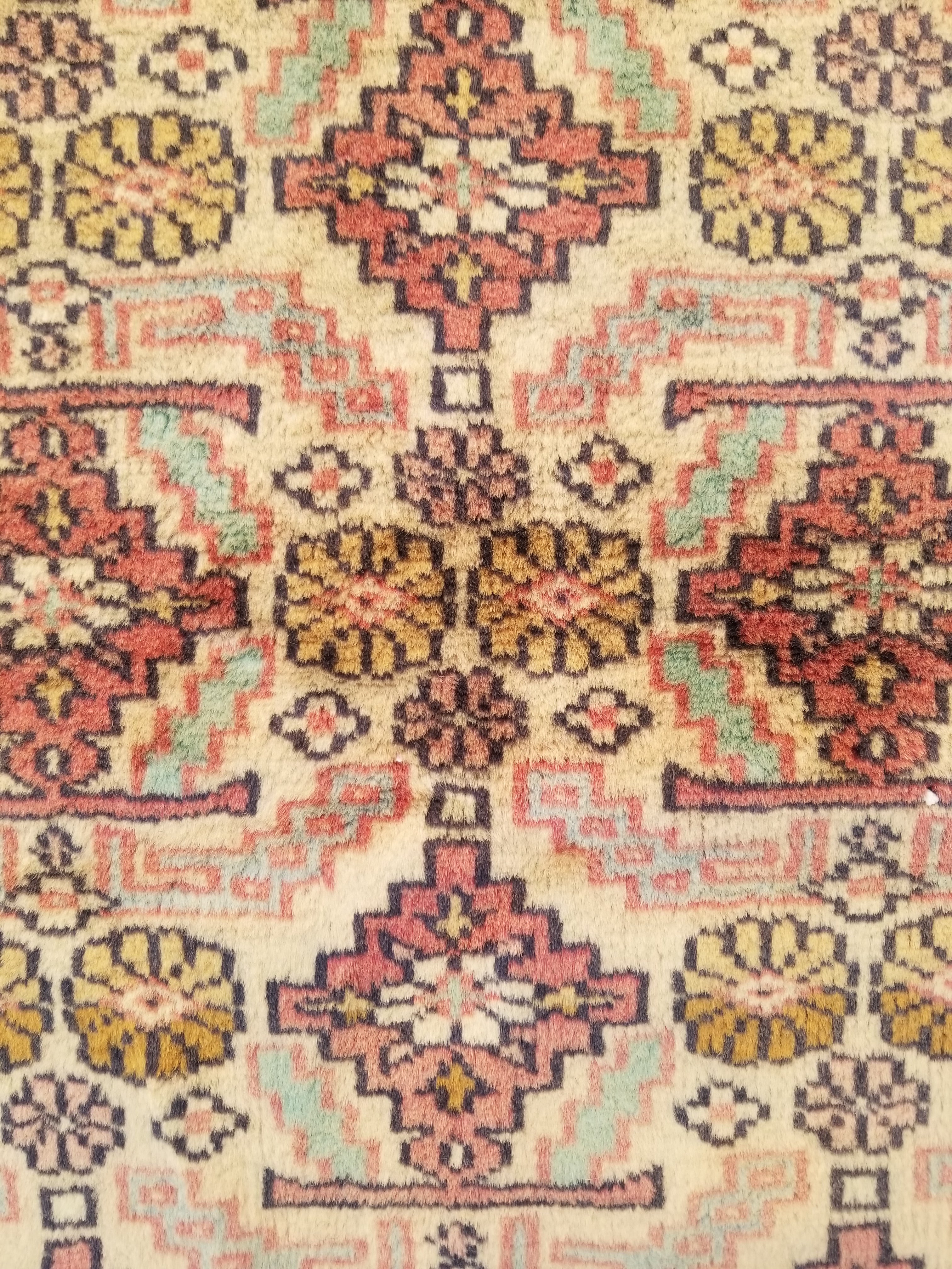 Distressed Antique Traditional Handmade Turkish Wool Multicolor Rug 120x77cm