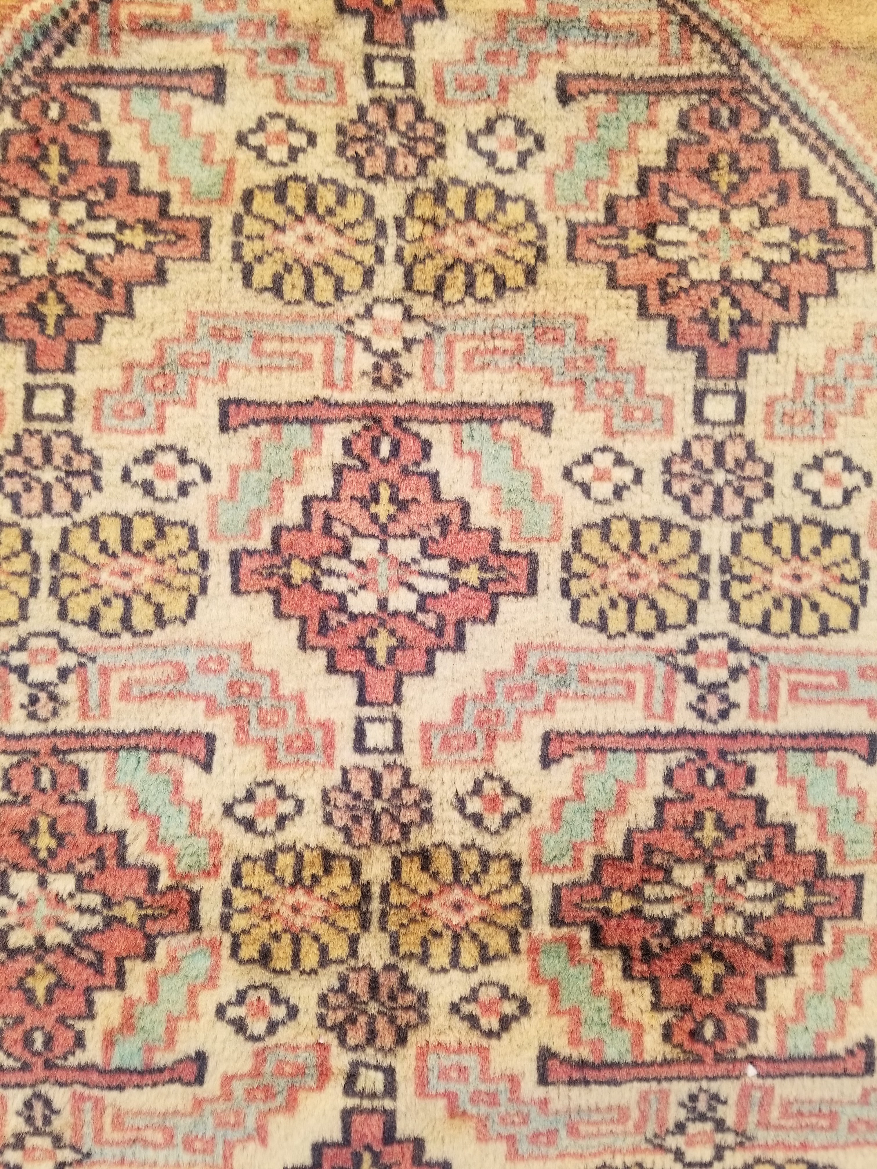 Distressed Antique Traditional Handmade Turkish Wool Multicolor Rug 120x77cm