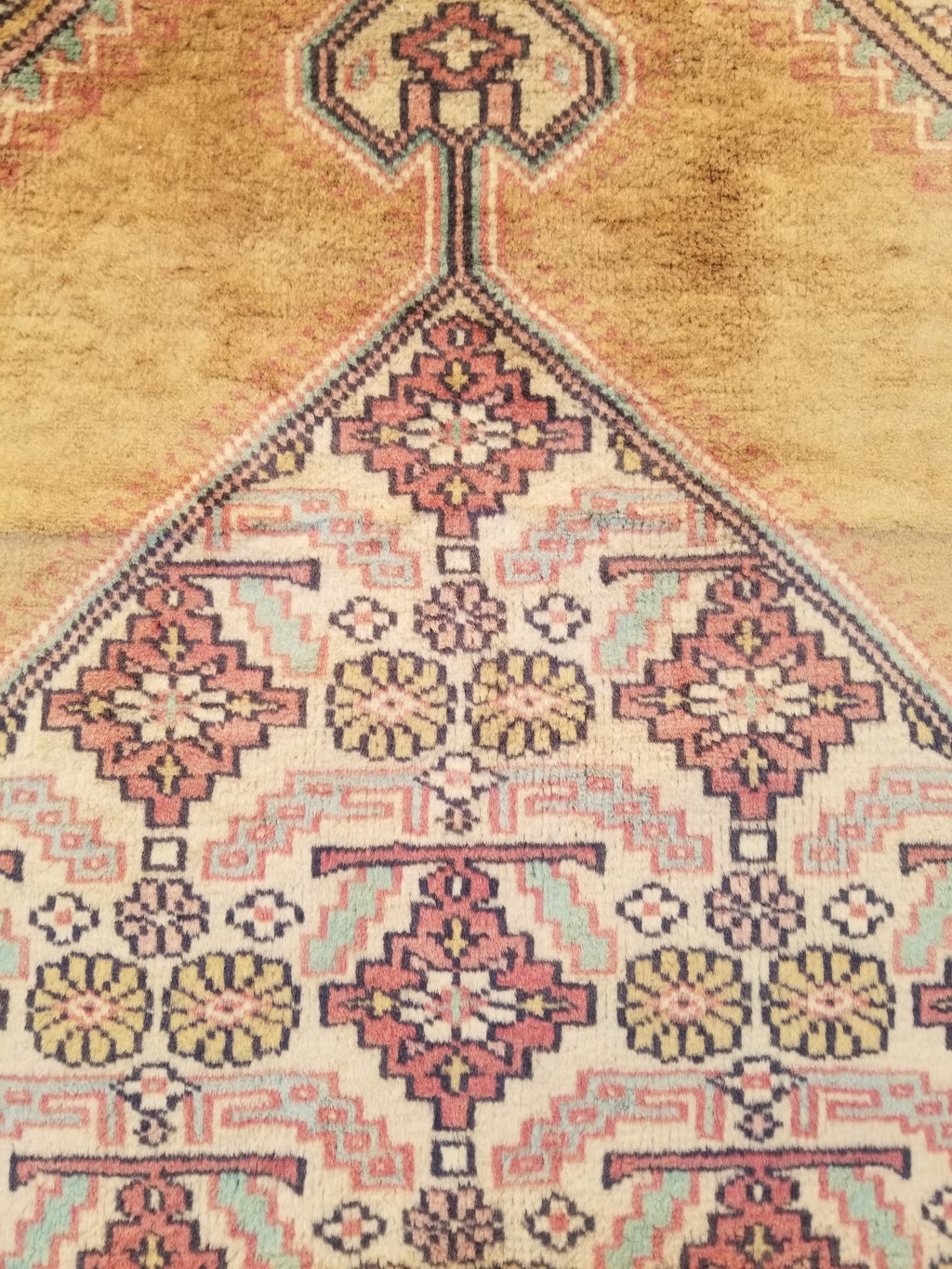 Distressed Antique Traditional Handmade Turkish Wool Multicolor Rug 120x77cm