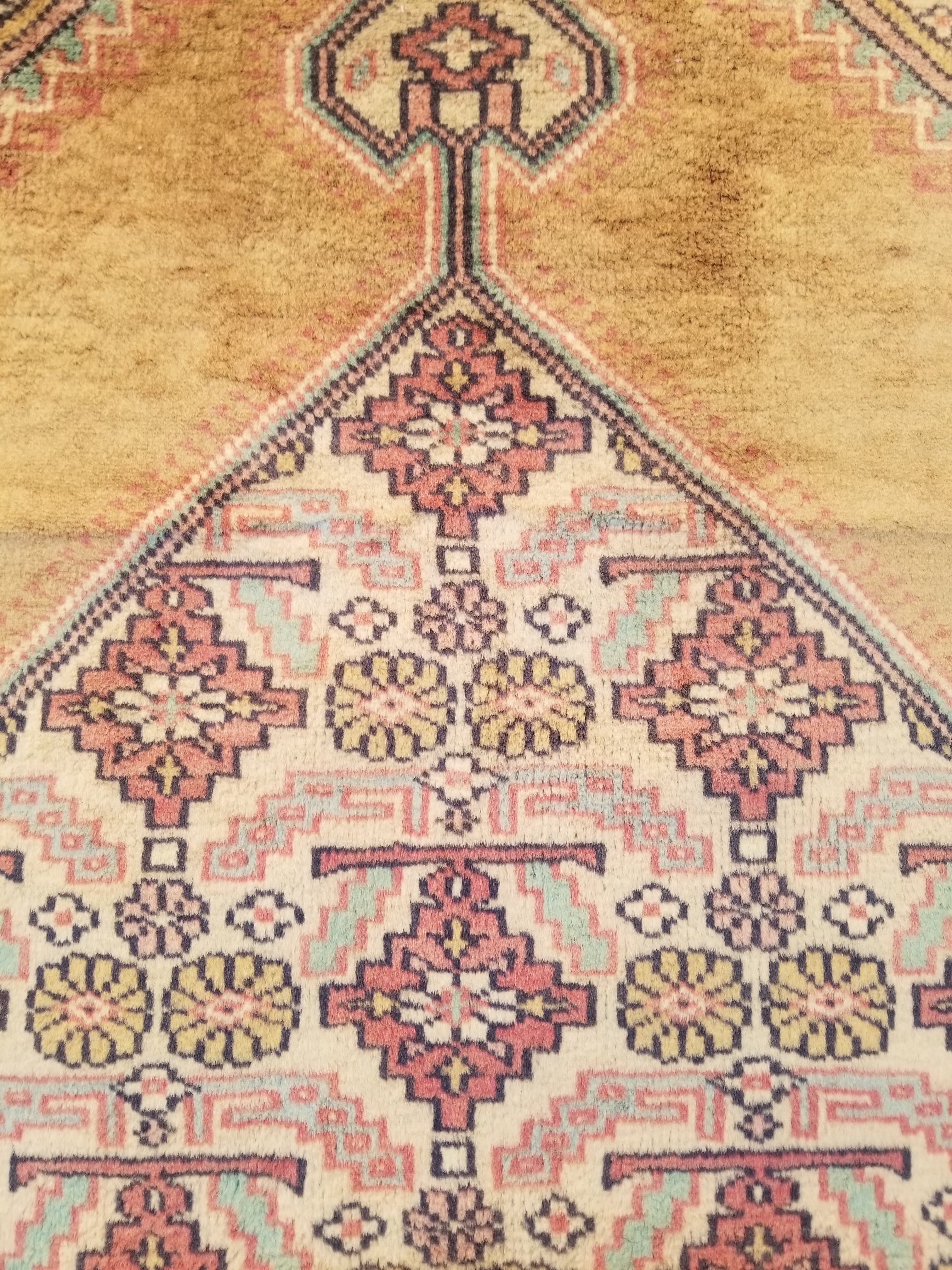 Distressed Antique Traditional Handmade Turkish Wool Multicolor Rug 120x77cm