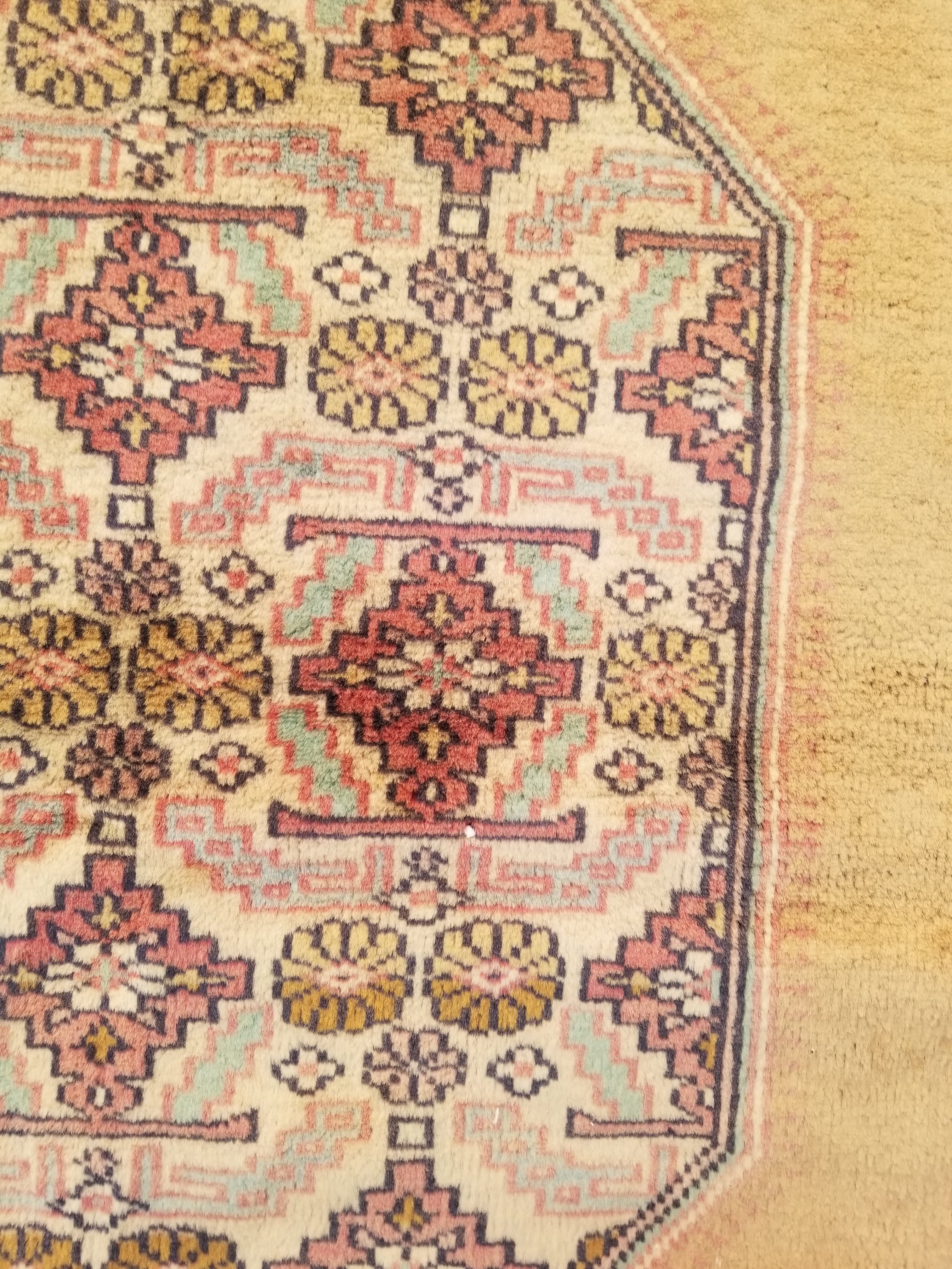 Distressed Antique Traditional Handmade Turkish Wool Multicolor Rug 120x77cm