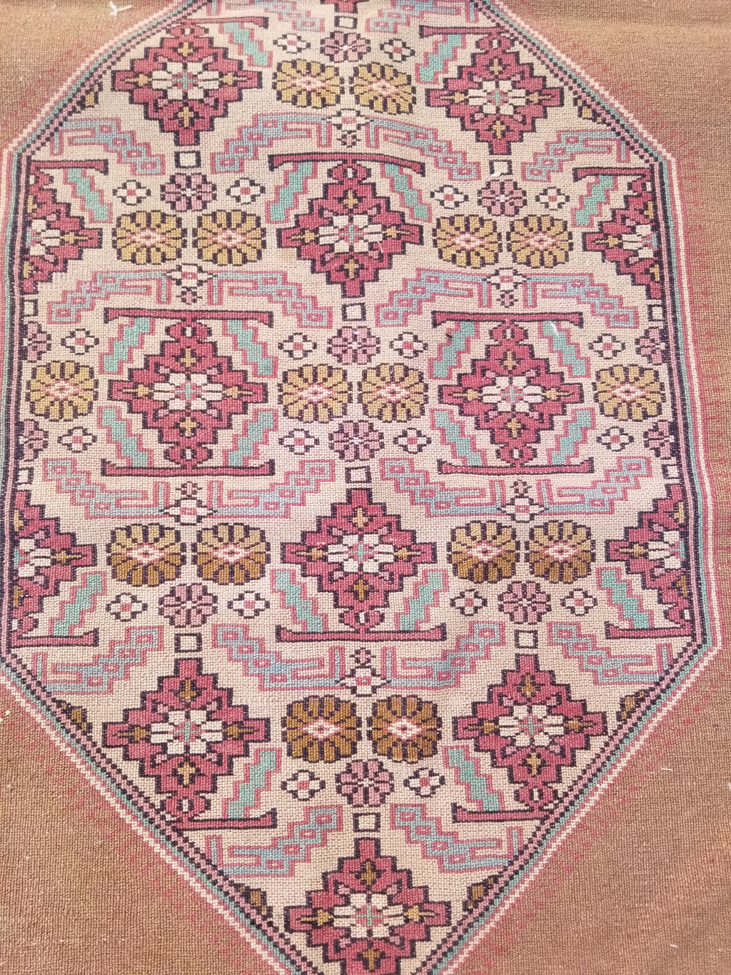 Distressed Antique Traditional Handmade Turkish Wool Multicolor Rug 120x77cm