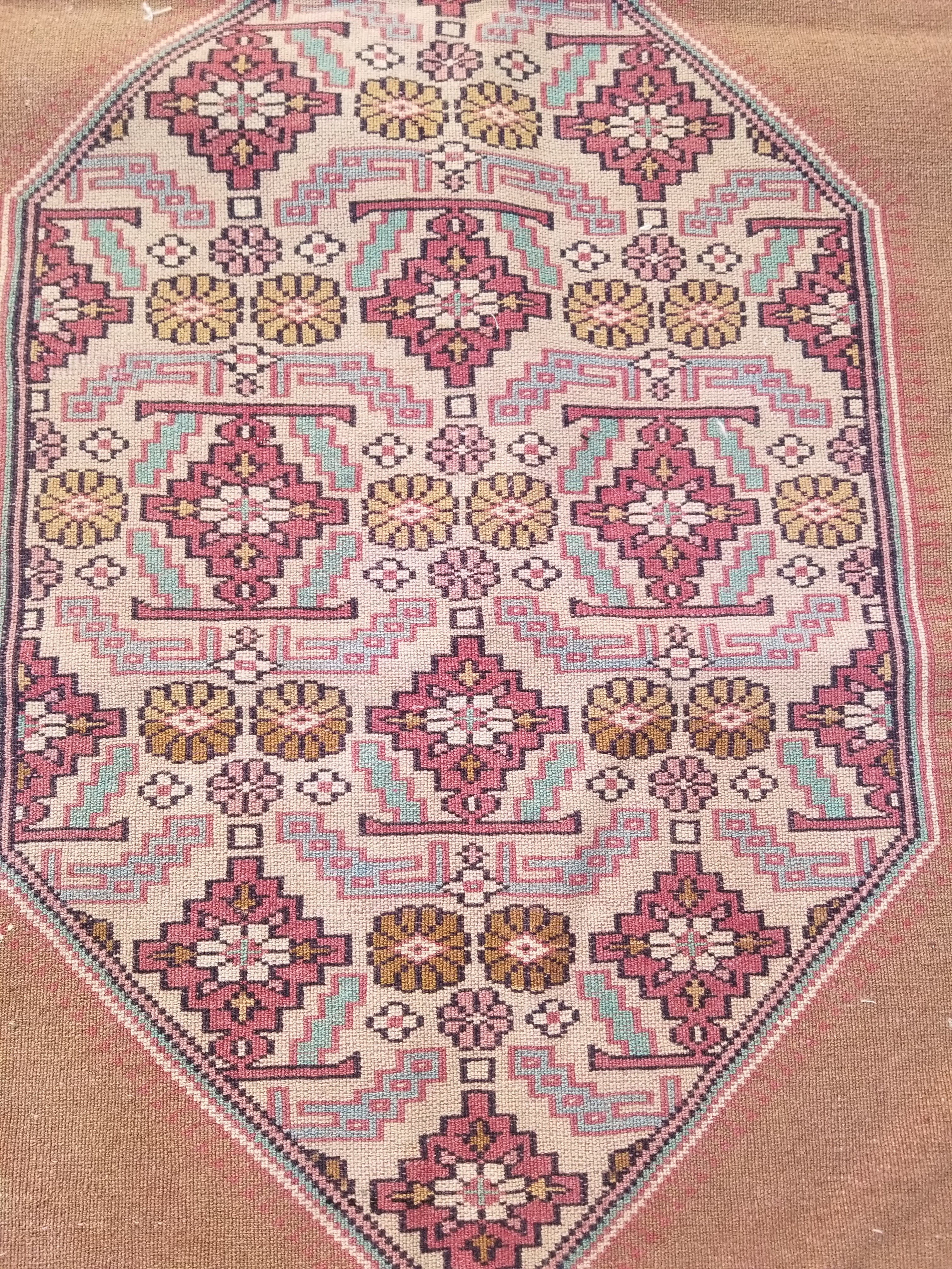 Distressed Antique Traditional Handmade Turkish Wool Multicolor Rug 120x77cm