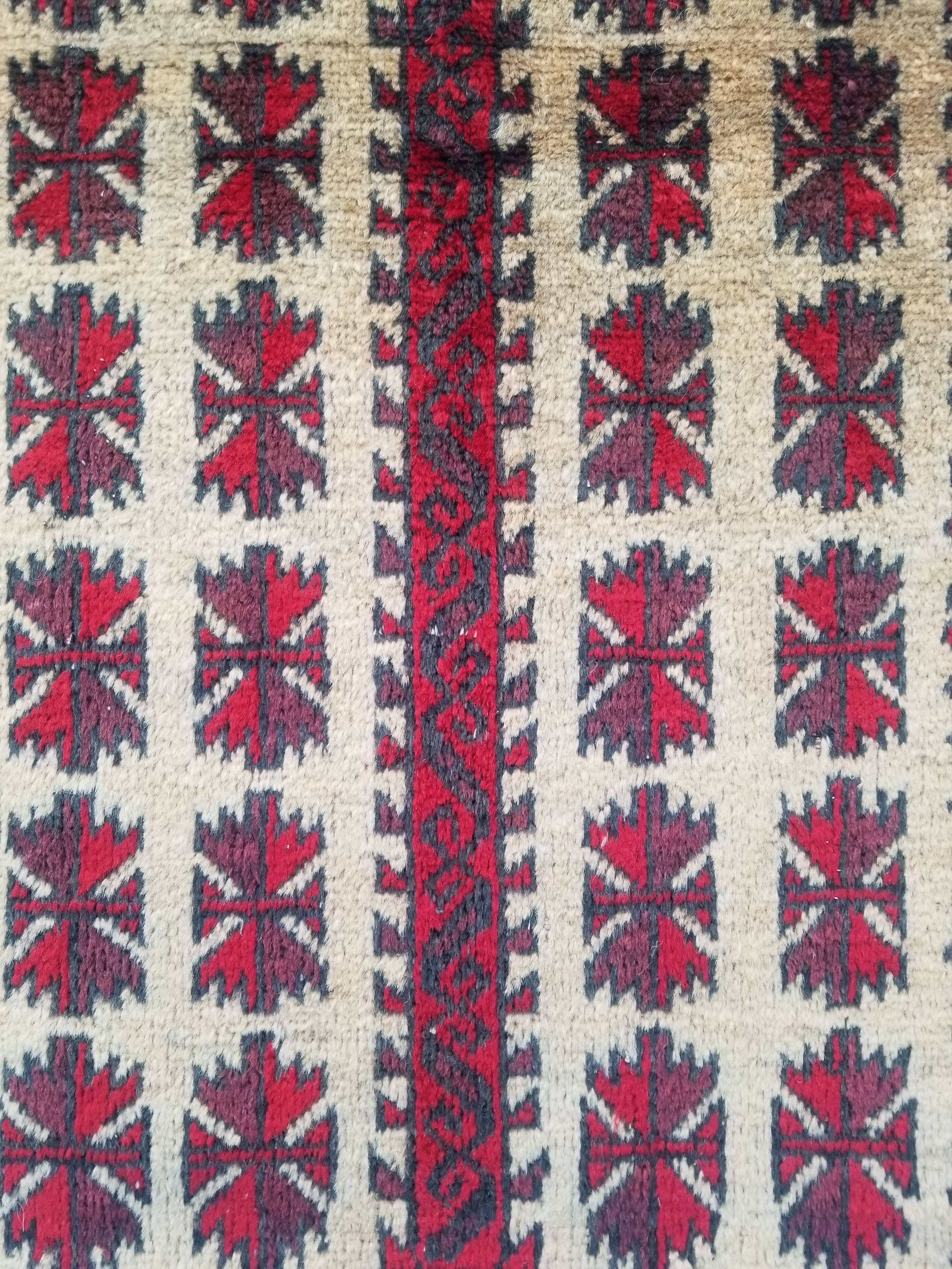 Antique Traditional Handmade Afghan Wool Multicolor Prayer Rug 148x92cm