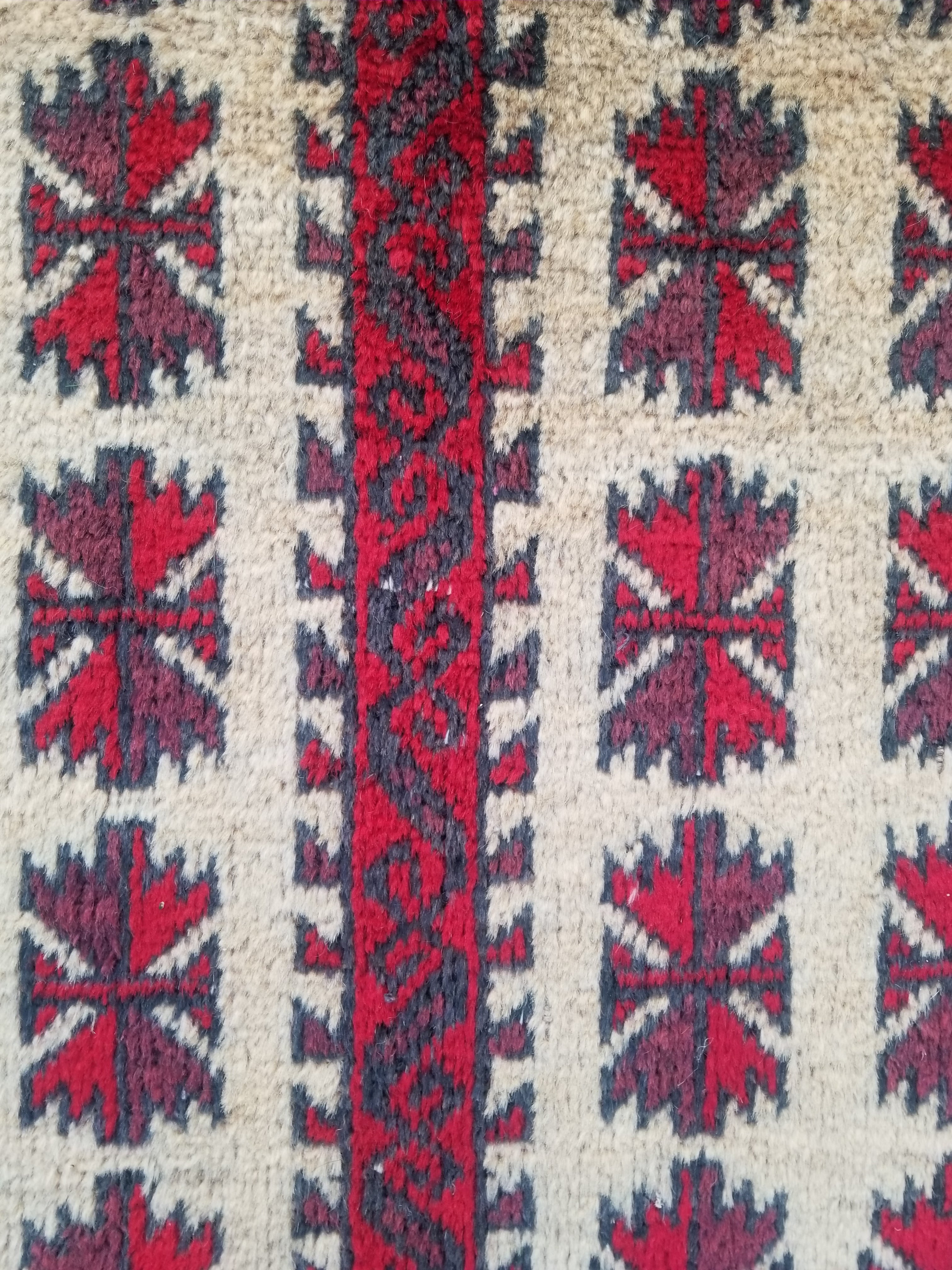 Antique Traditional Handmade Afghan Wool Multicolor Prayer Rug 148x92cm