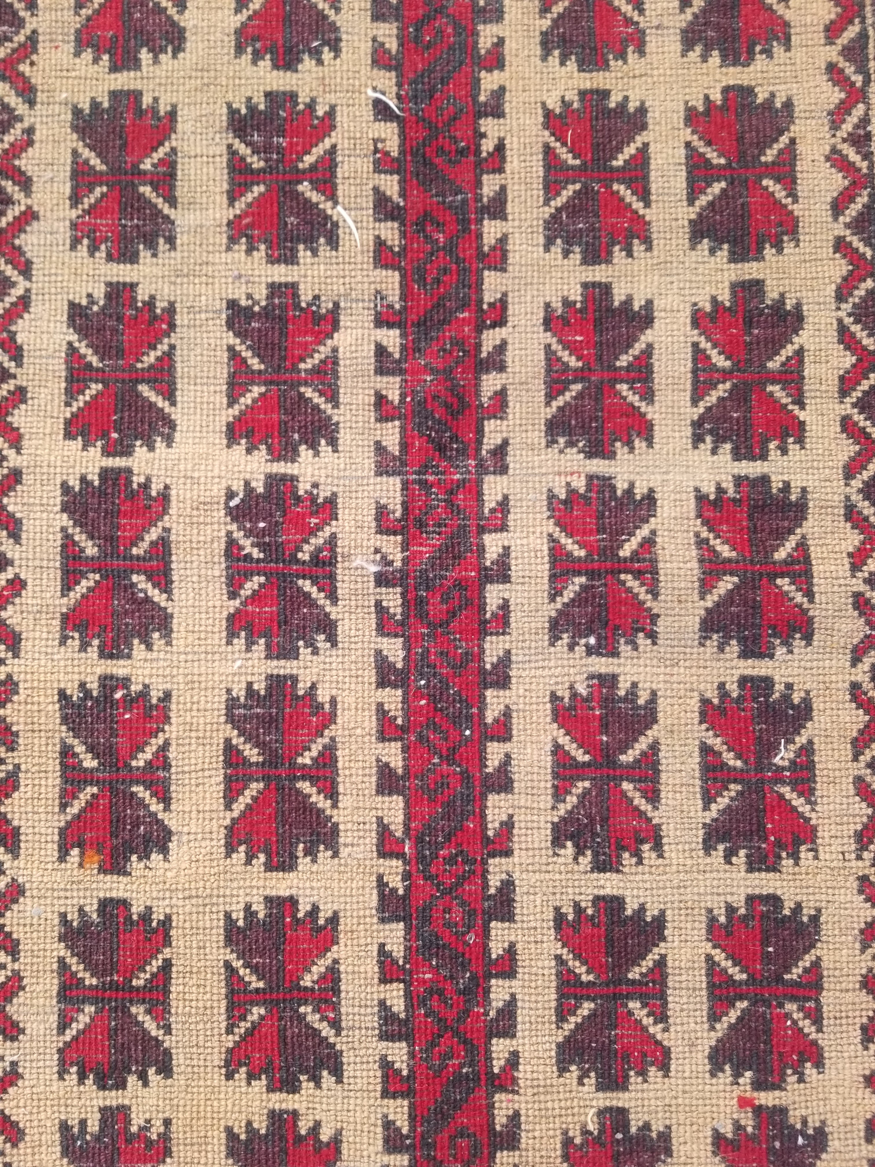 Antique Traditional Handmade Afghan Wool Multicolor Prayer Rug 148x92cm