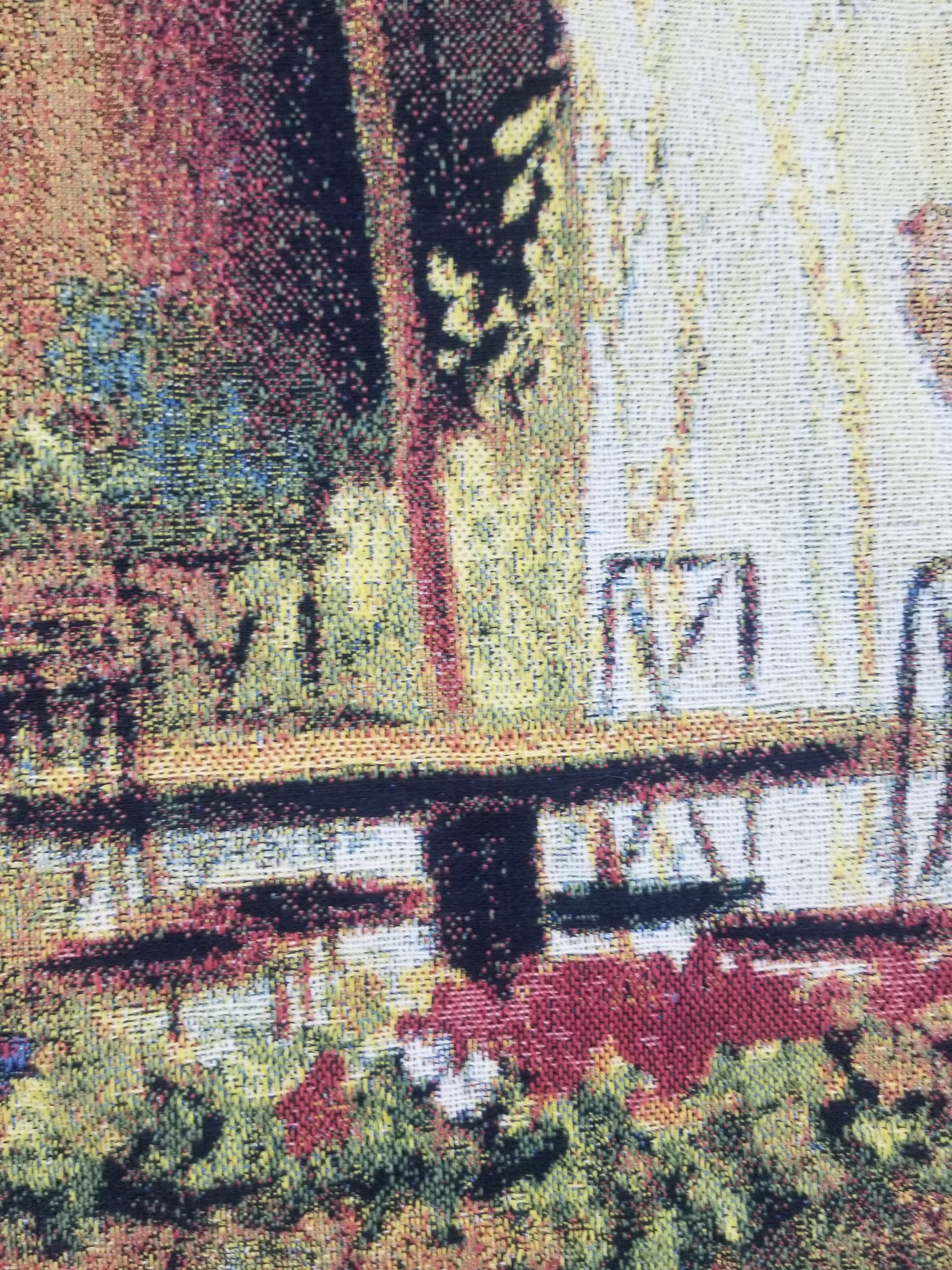 Vintage American Outdoor Cafe Scene Wall Hanging Tapestry 177x122cm