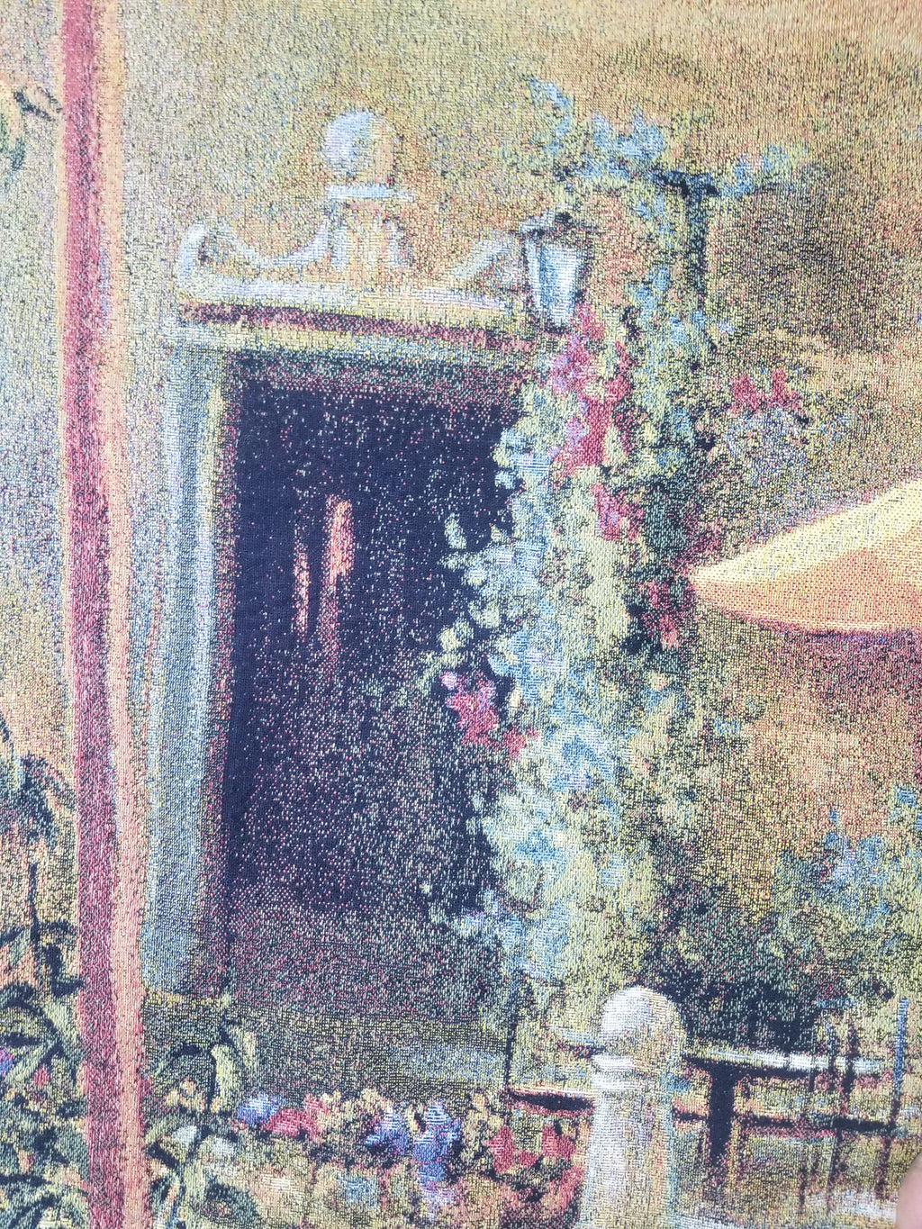 Vintage American Outdoor Cafe Scene Wall Hanging Tapestry 177x122cm