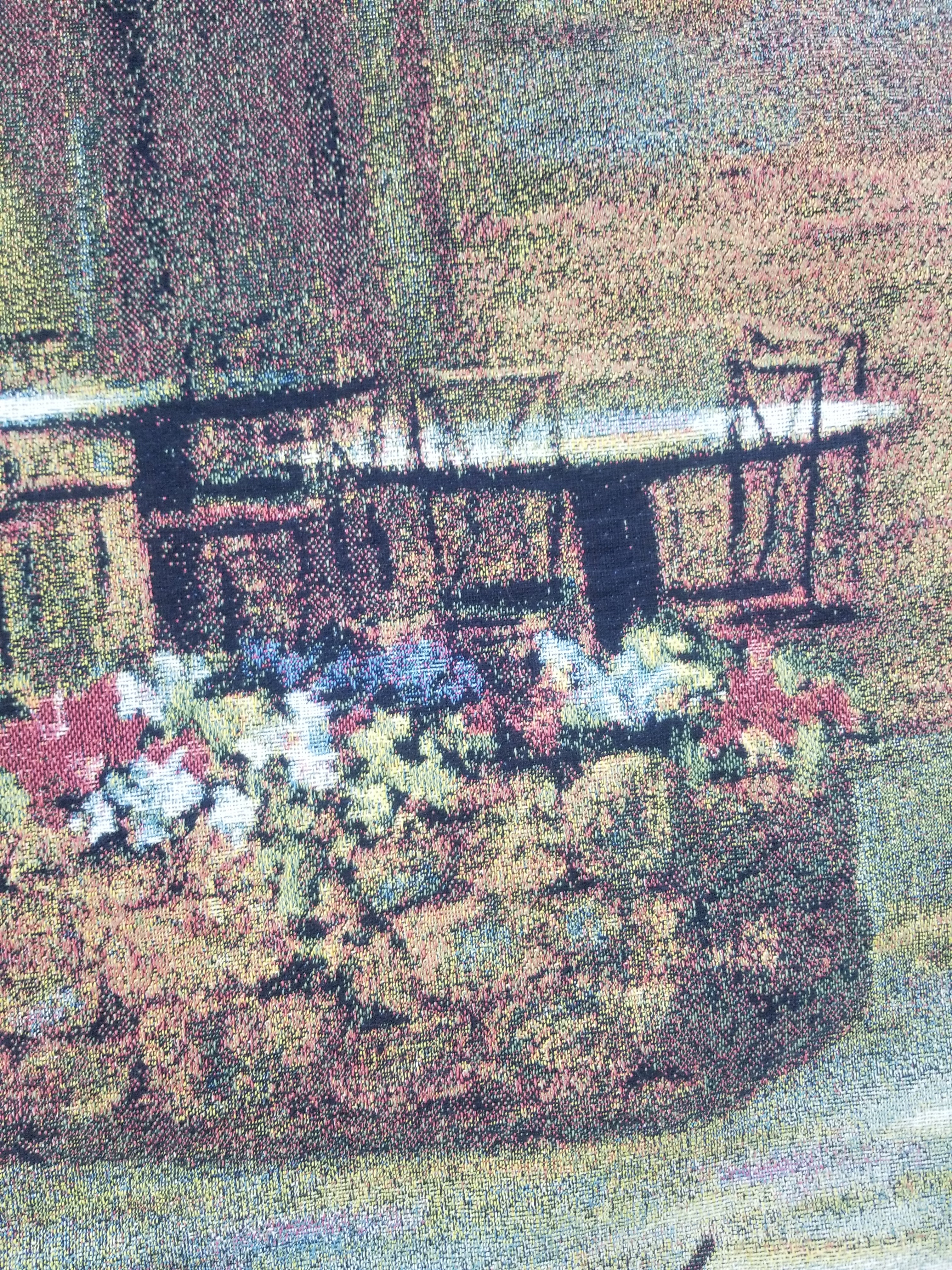 Vintage American Outdoor Cafe Scene Wall Hanging Tapestry 177x122cm