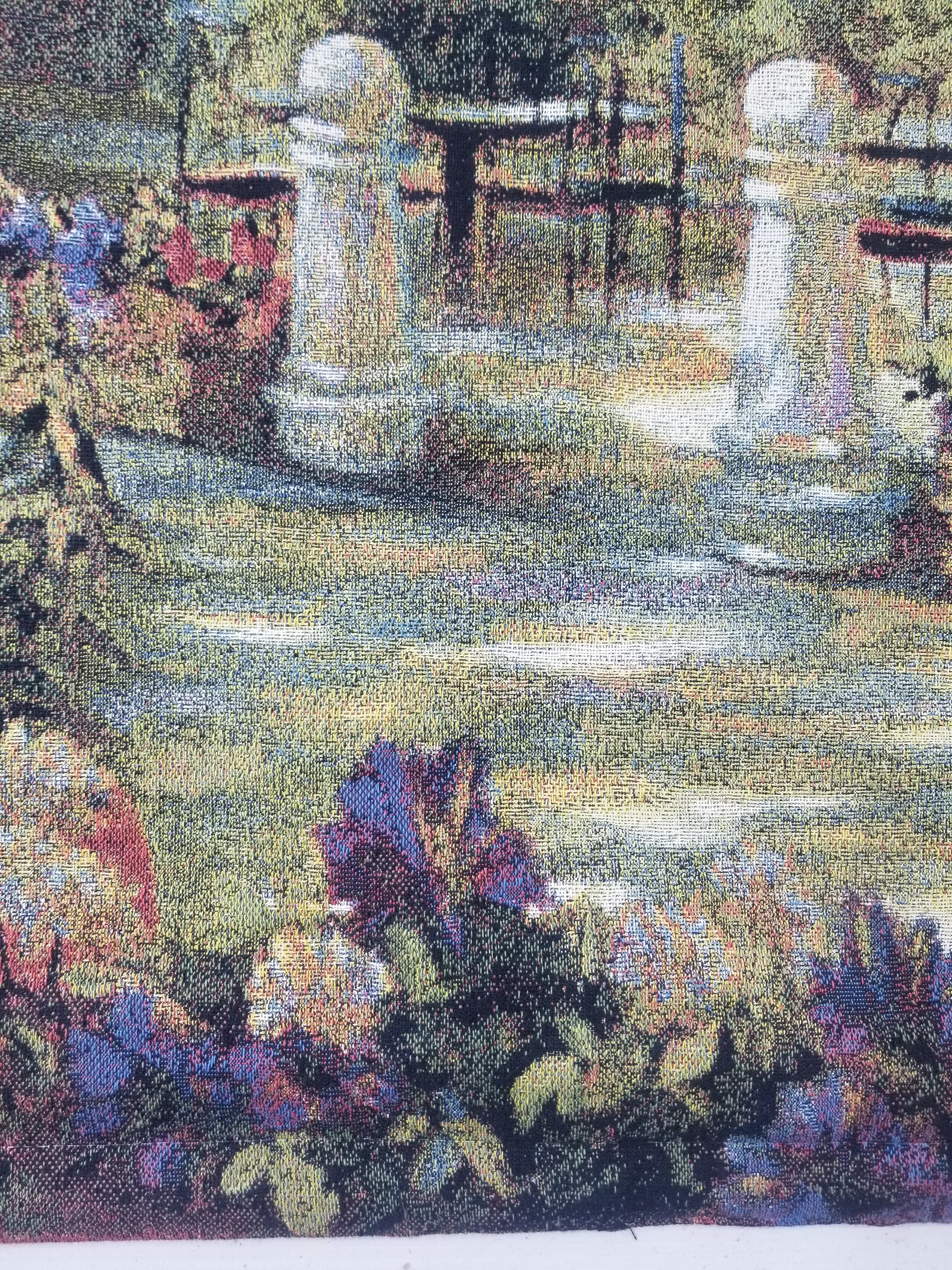 Vintage American Outdoor Cafe Scene Wall Hanging Tapestry 177x122cm