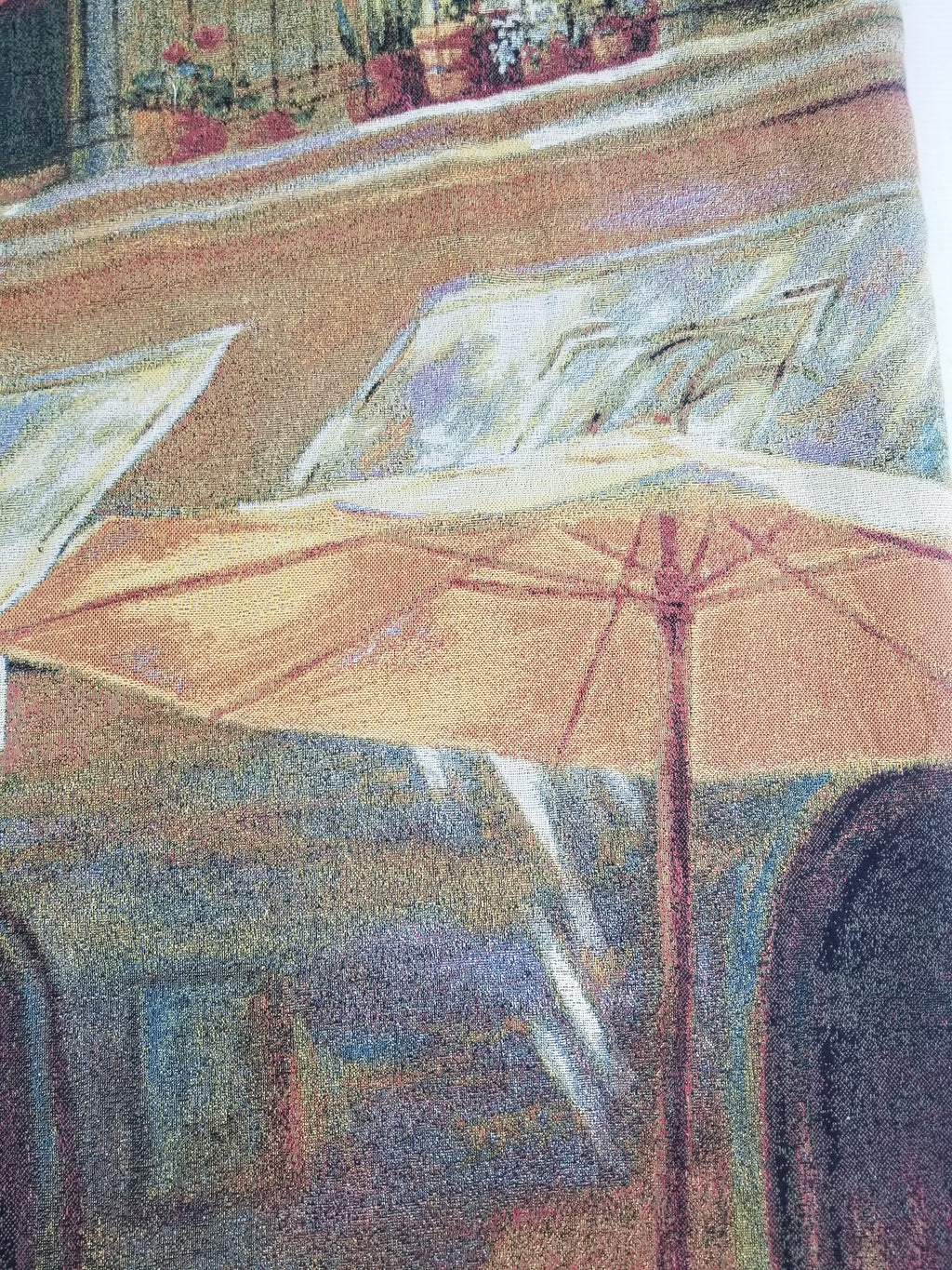 Vintage American Outdoor Cafe Scene Wall Hanging Tapestry 177x122cm