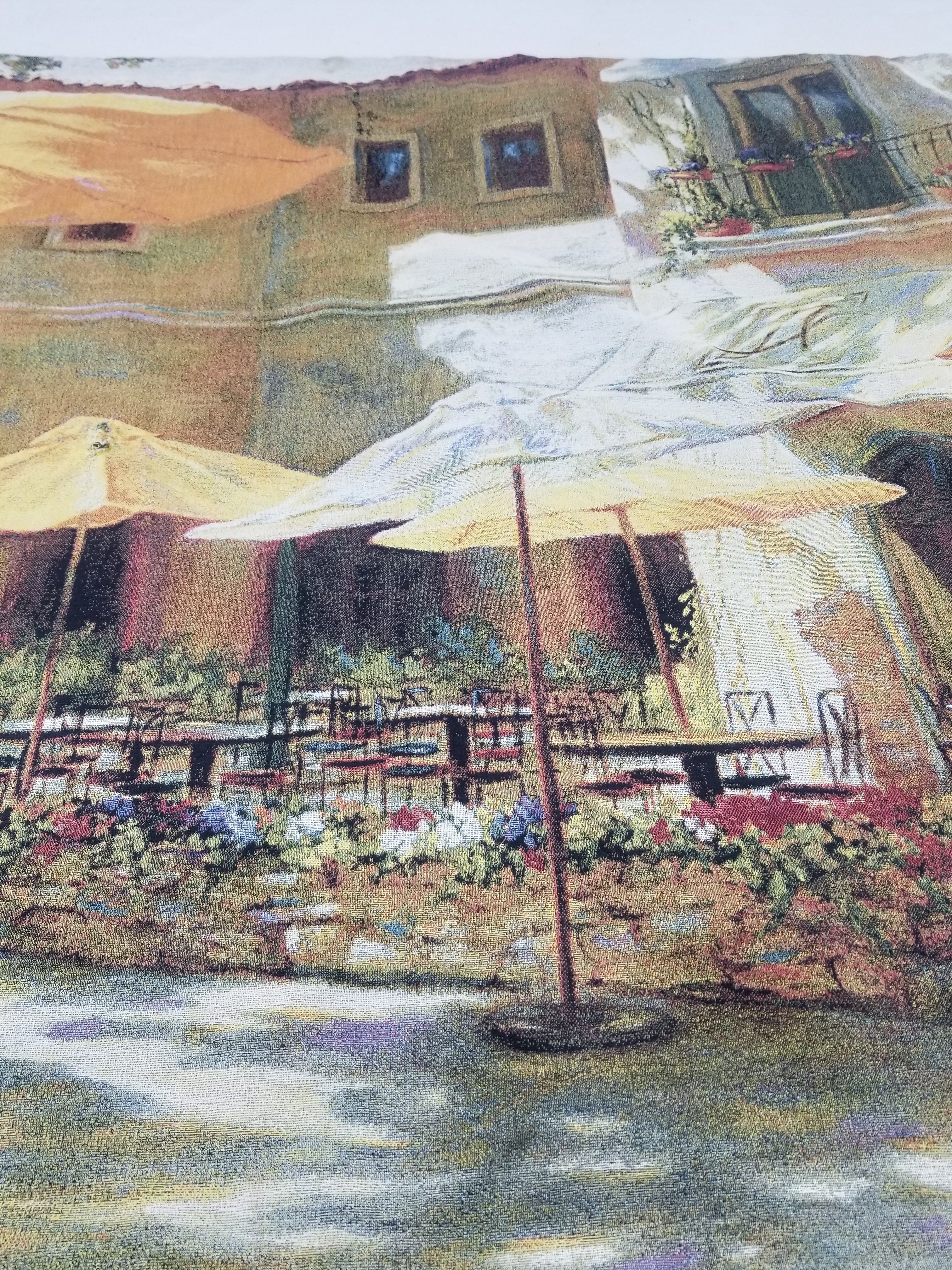 Vintage American Outdoor Cafe Scene Wall Hanging Tapestry 177x122cm