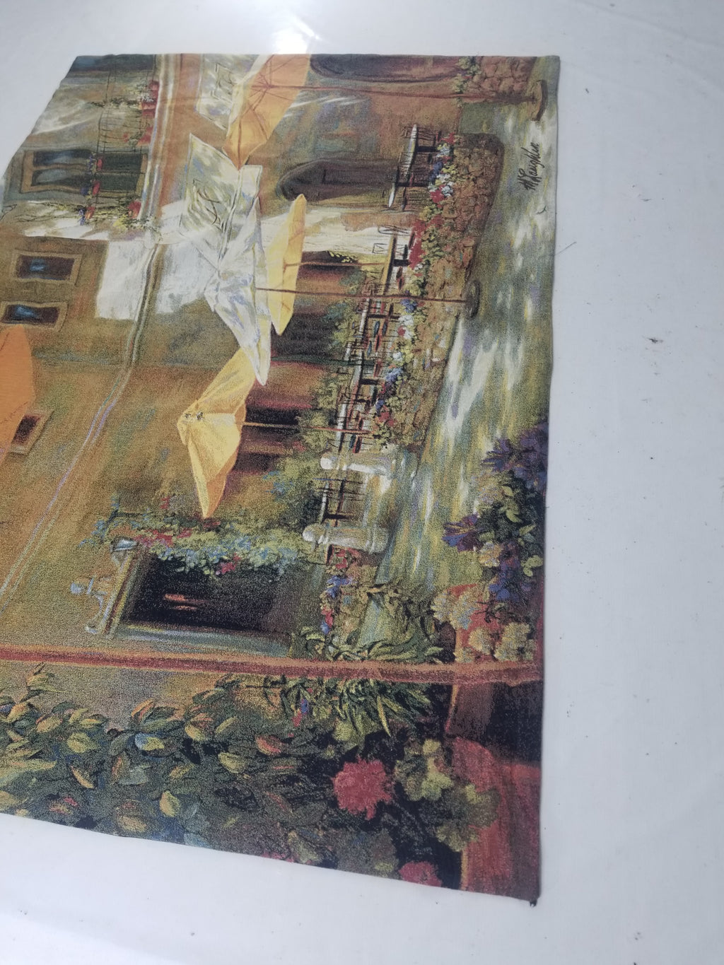 Vintage American Outdoor Cafe Scene Wall Hanging Tapestry 177x122cm