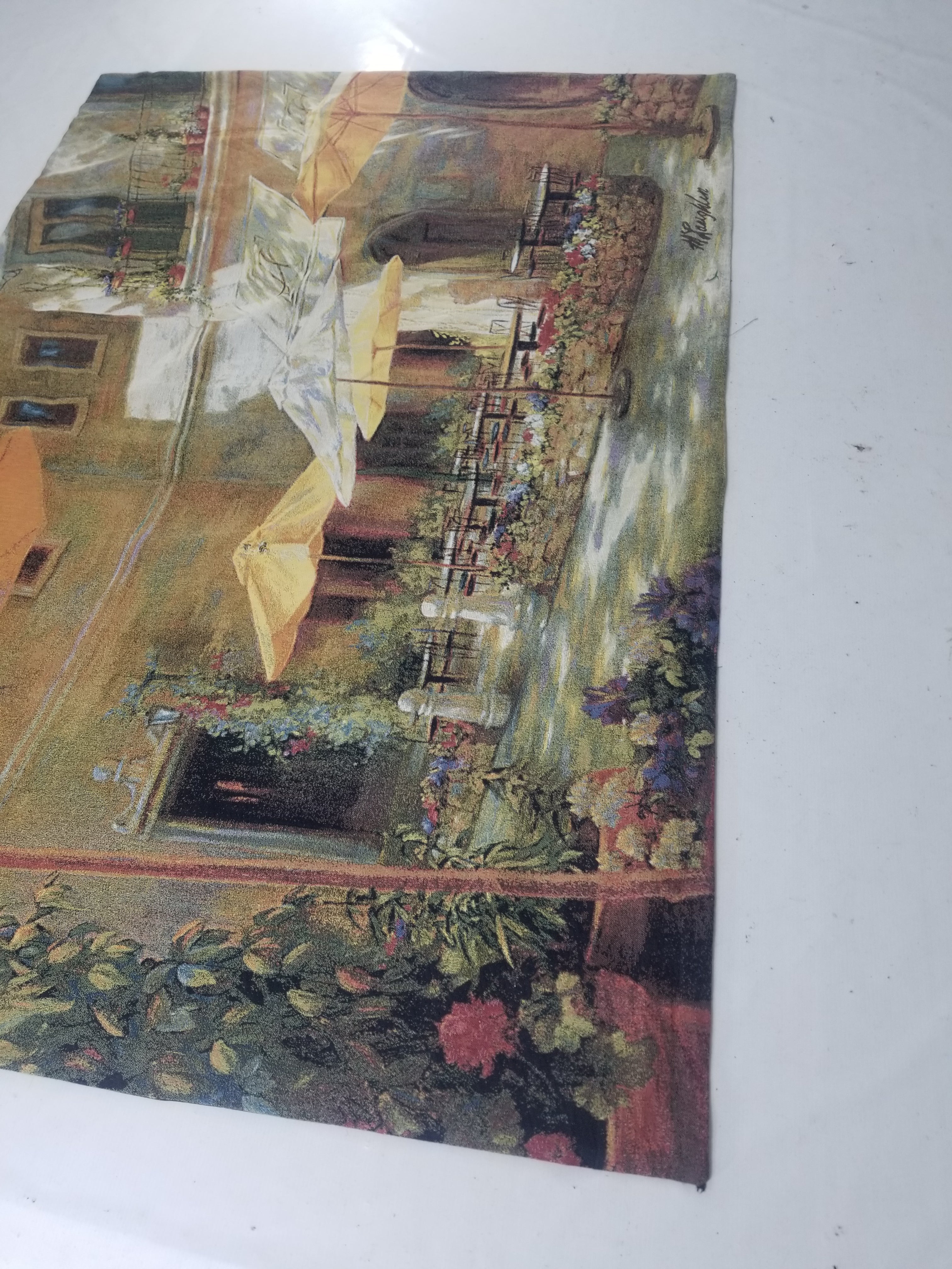 Vintage American Outdoor Cafe Scene Wall Hanging Tapestry 177x122cm
