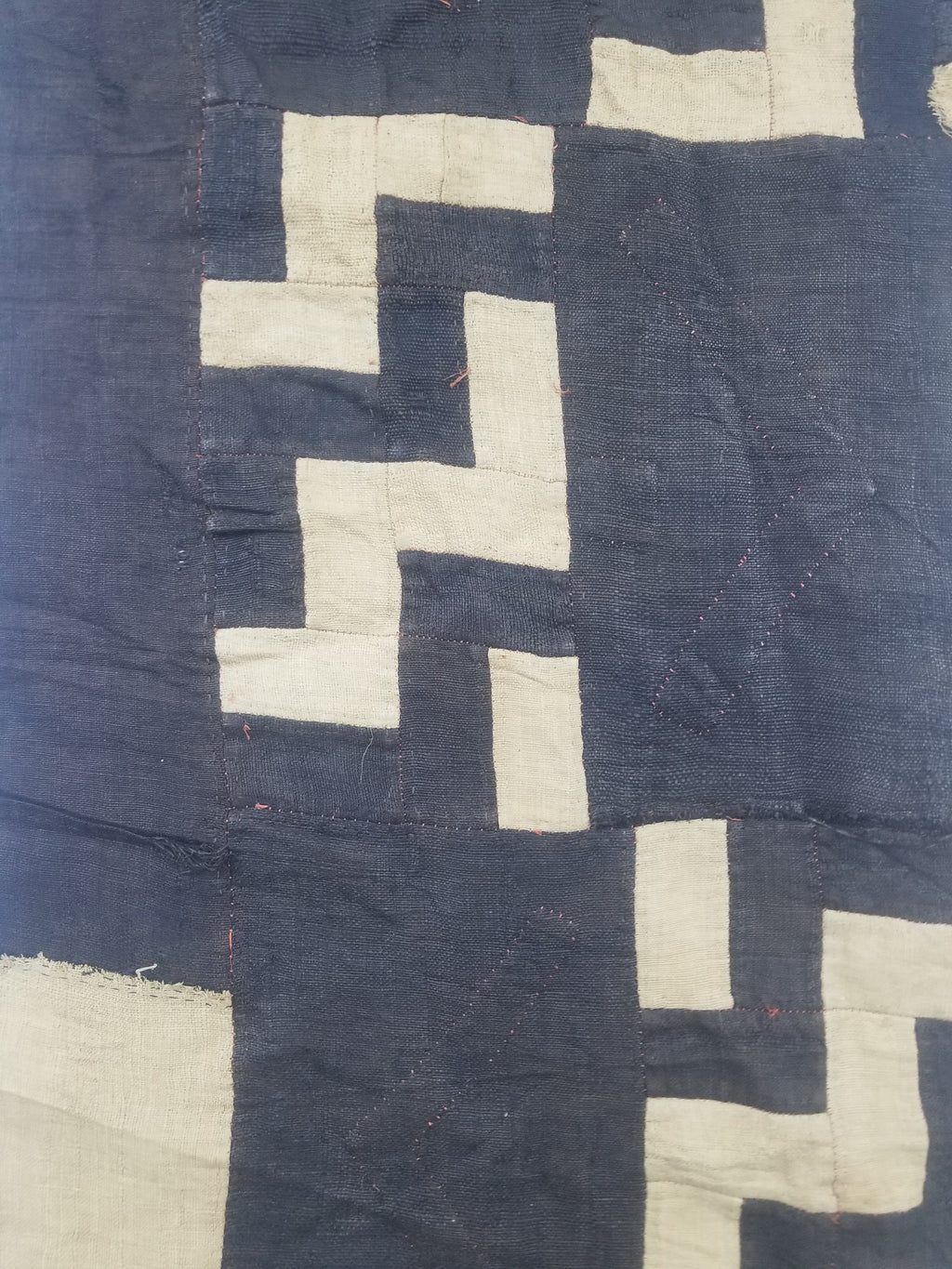 Vintage African Handwoven Kuba Cloth Raffia Textile Panel 190x52cm