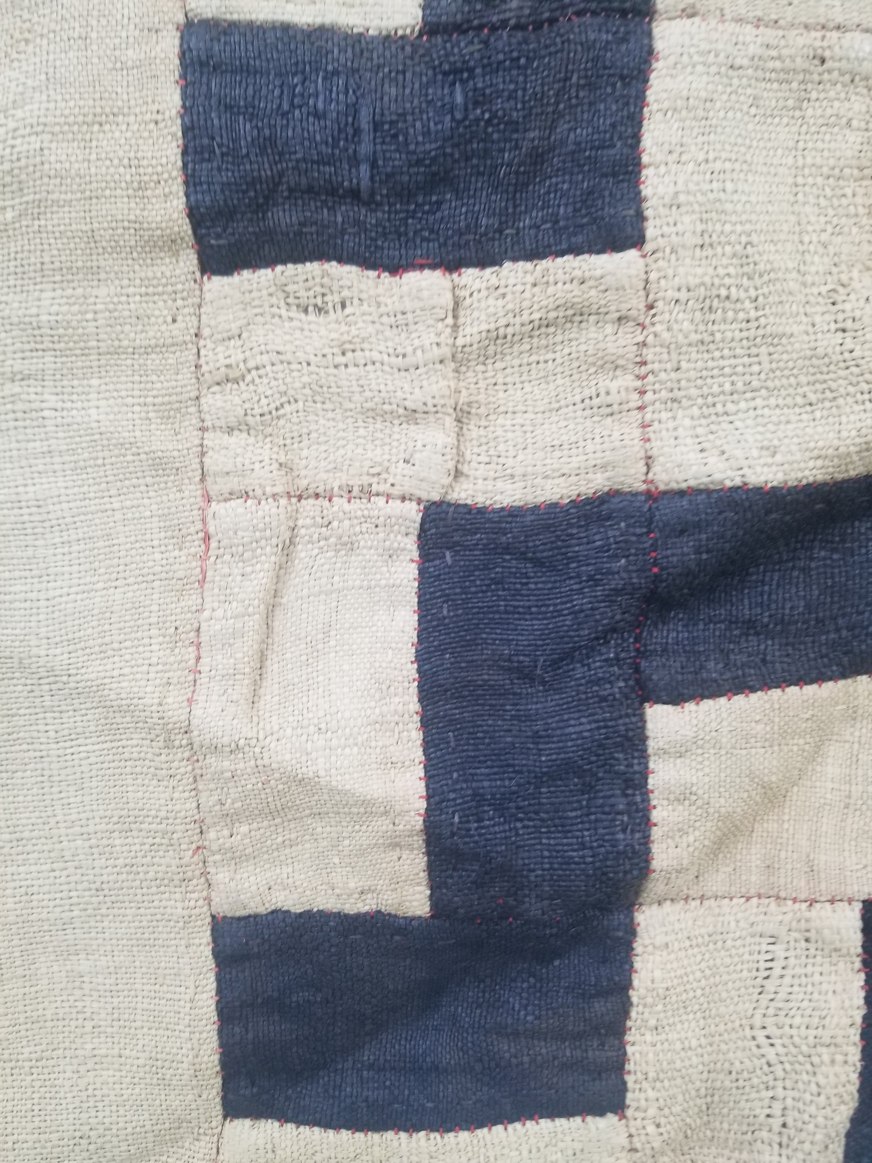 Vintage African Handwoven Kuba Cloth Raffia Textile Panel 190x52cm